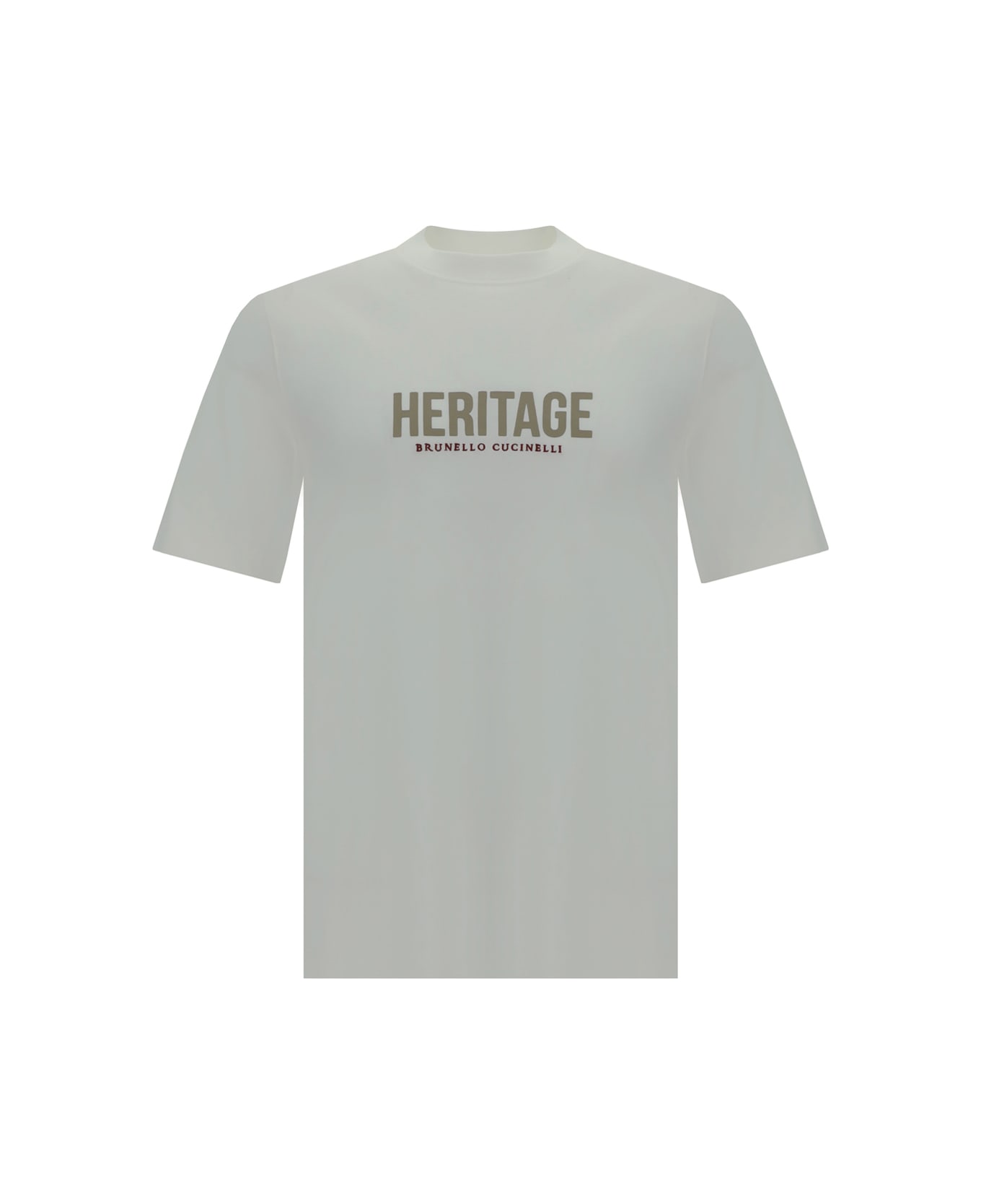 Brunello Cucinelli T-shirt - Off White+creta+rosso シャツ
