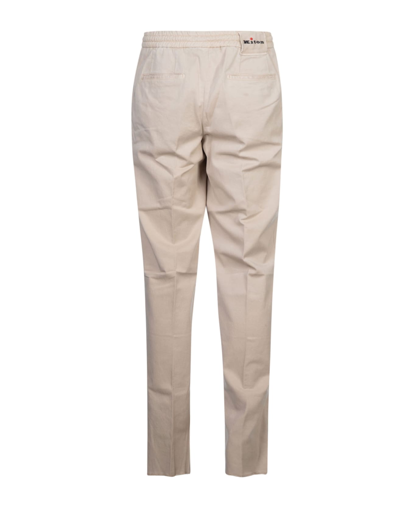 Kiton Buttoned Fitted Trousers - Beige