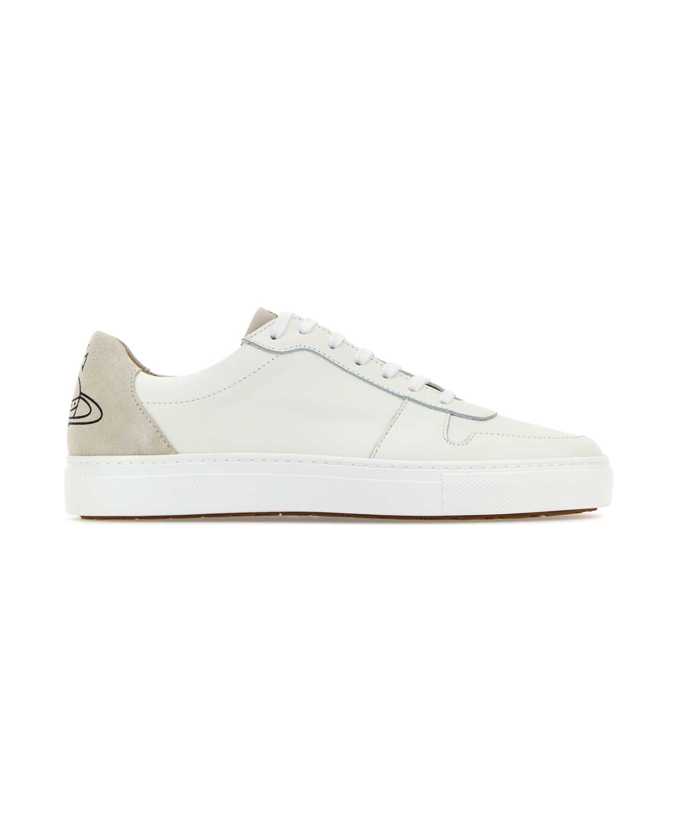 Vivienne Westwood White Leather Classic Trainer Sneakers
