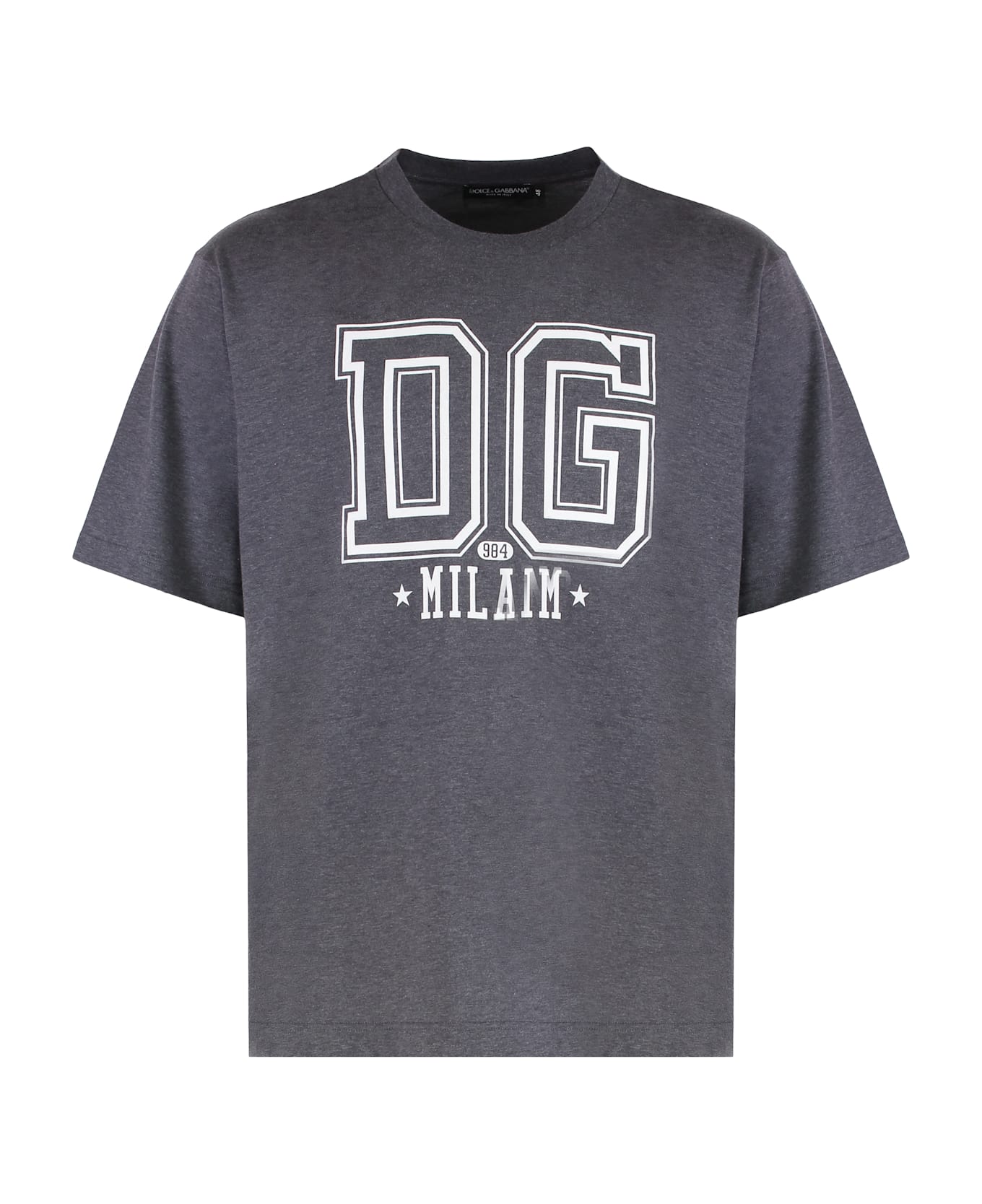 Dolce 
Gabbana T-shirt Crew Neck In Cotton - grey