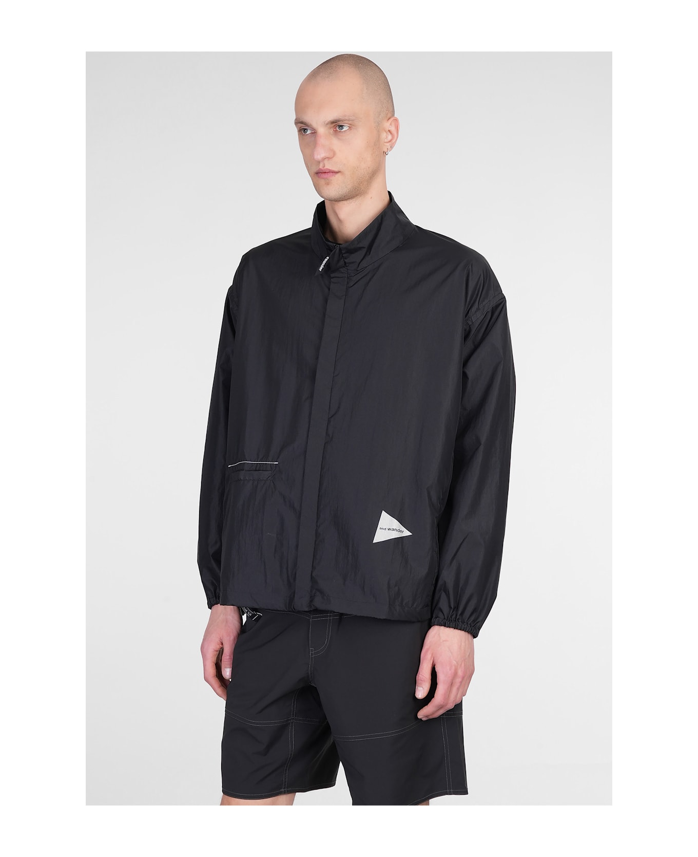 And Wander Casual Jacket In Black Nylon - black