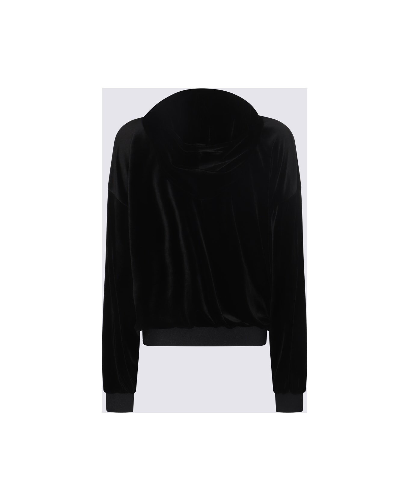 Tom Ford Black Stretch Lustrous Velour Sweatshirt - Black