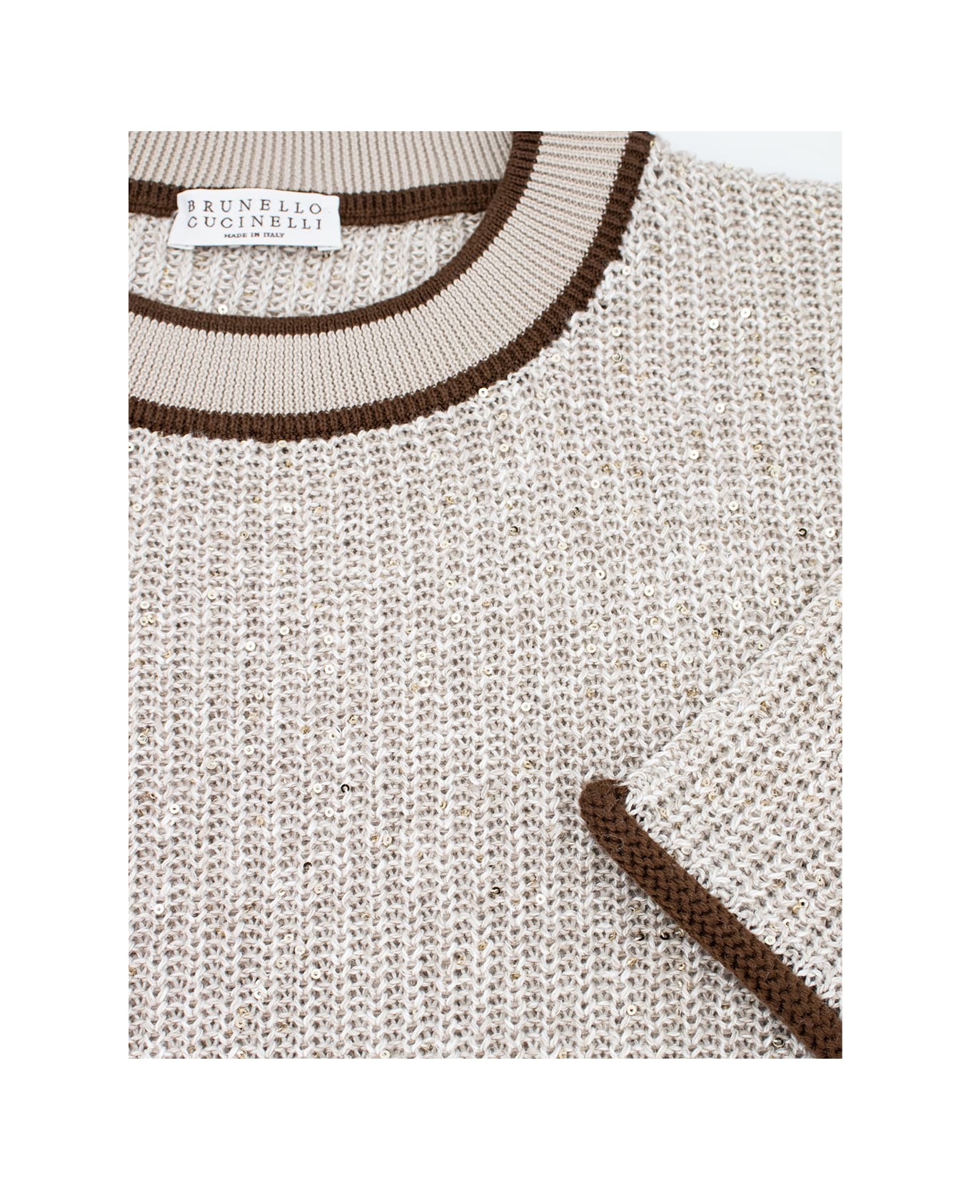 Brunello Cucinelli Linen Shirt - BEIGE FREDDO ニットウェア