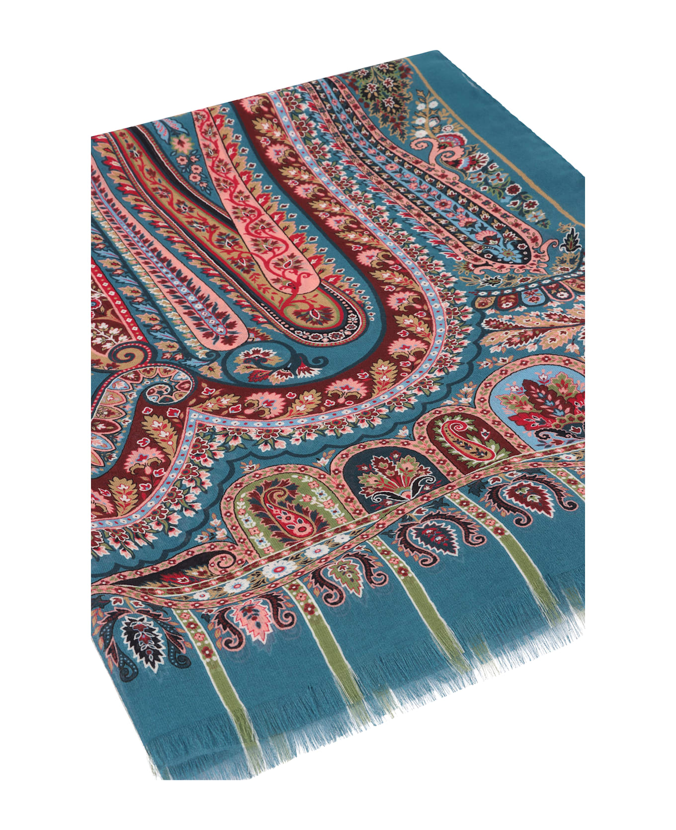 Etro Printed Silk Scarf - green