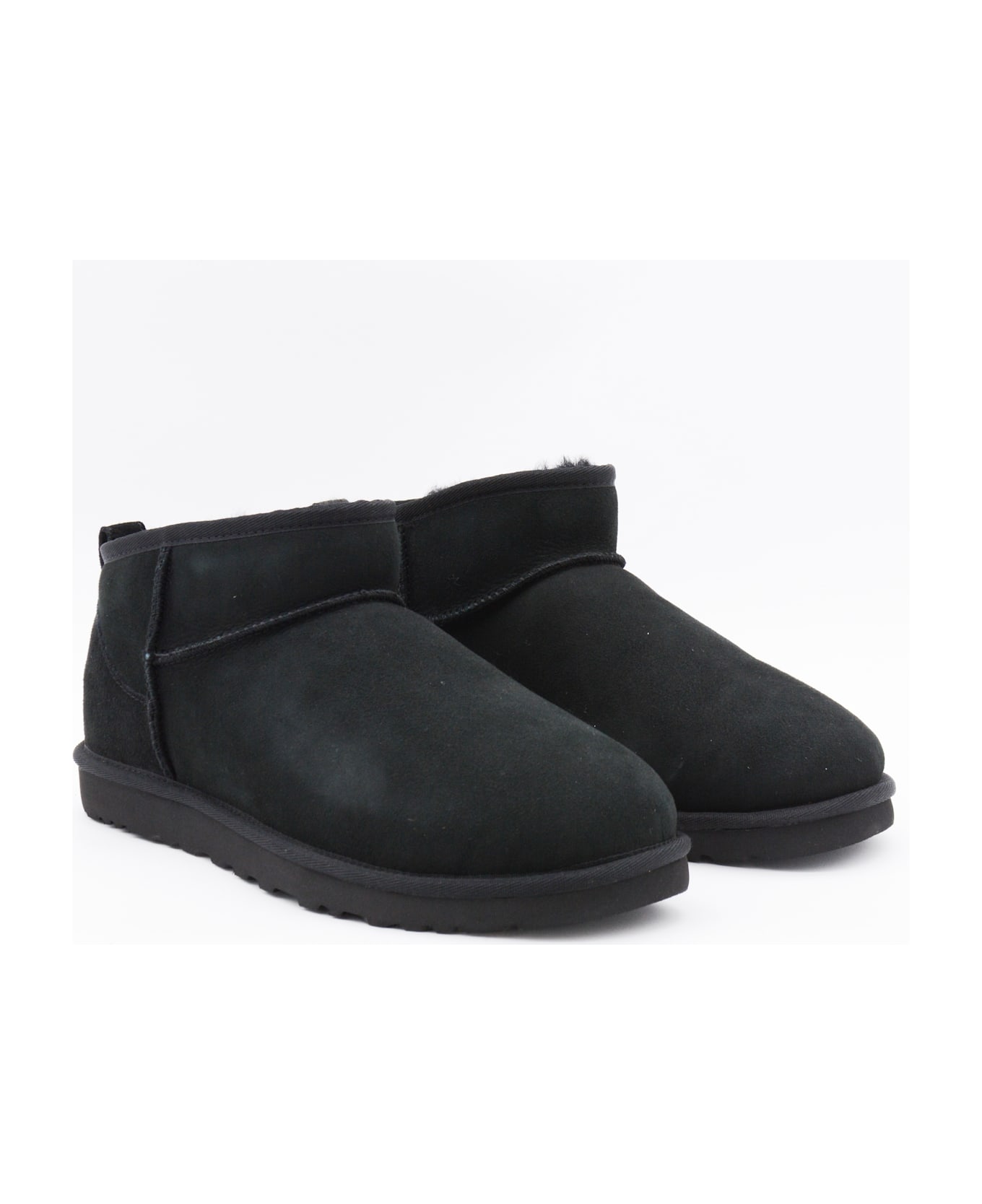 UGG Black Suede Ultra Mini Boots - Black