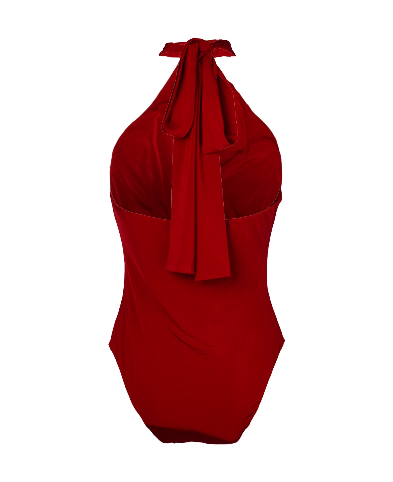 Magda Butrym Cut-out Detail Halterneck Bodysuit - Red