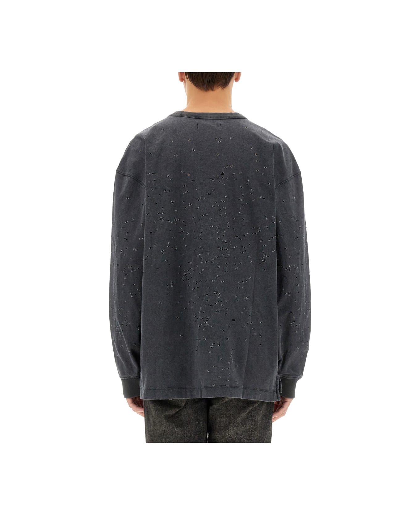 Purple Brand Jersey Sweatshirt - BLACK