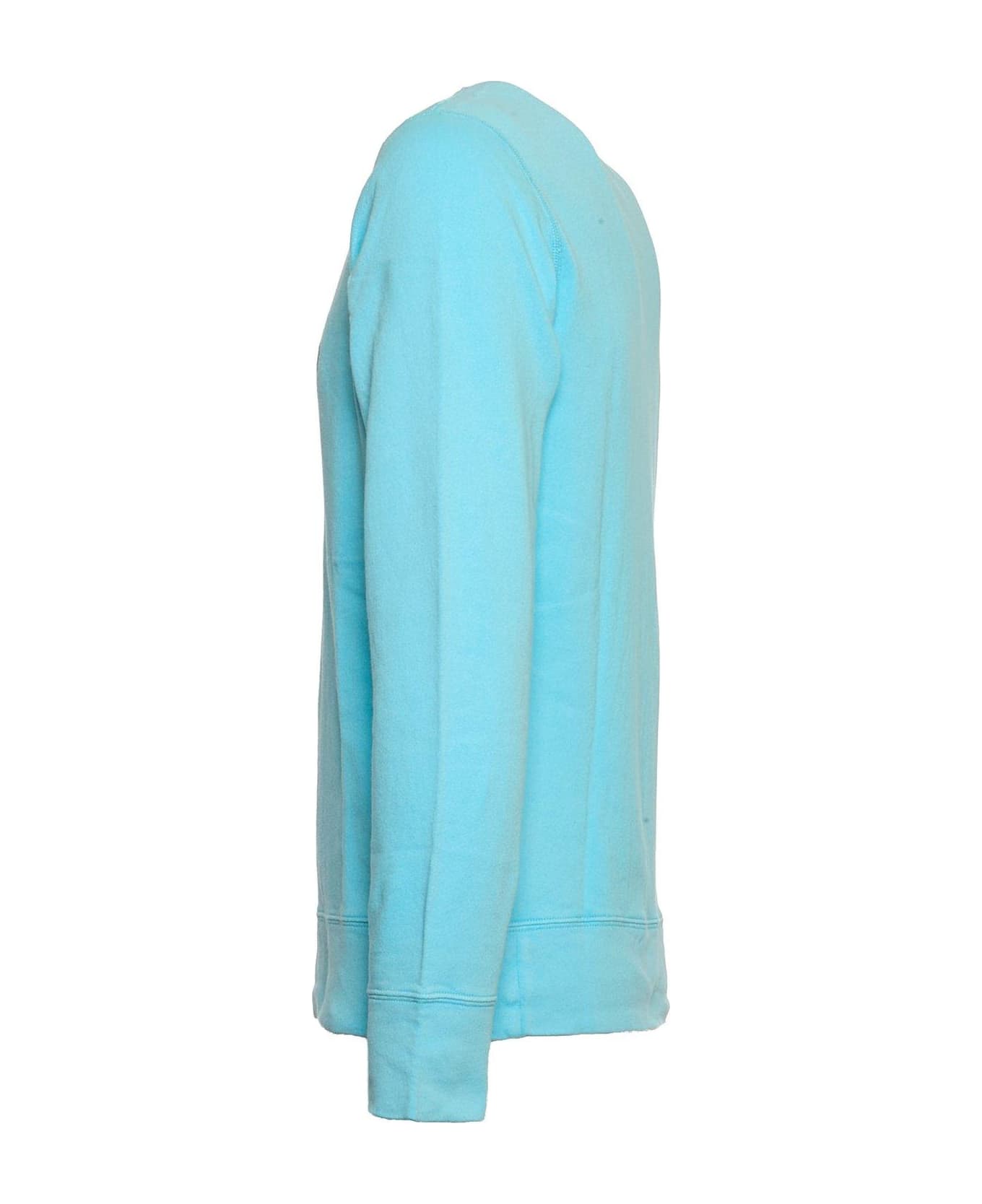 Ralph Lauren Logo Embroidered Crewneck Sweatshirt - AQUA BLUE