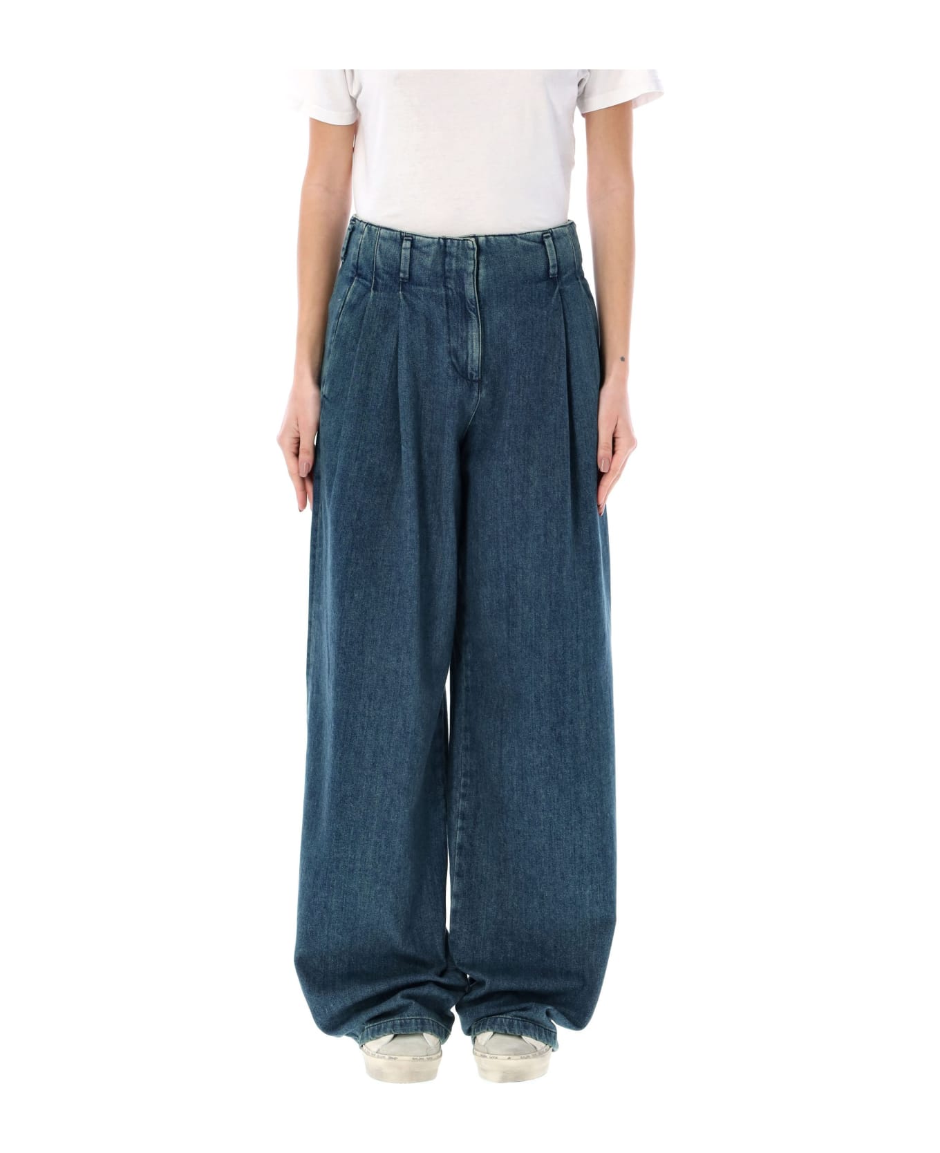 Golden Goose Pleated Jeans - BLUE