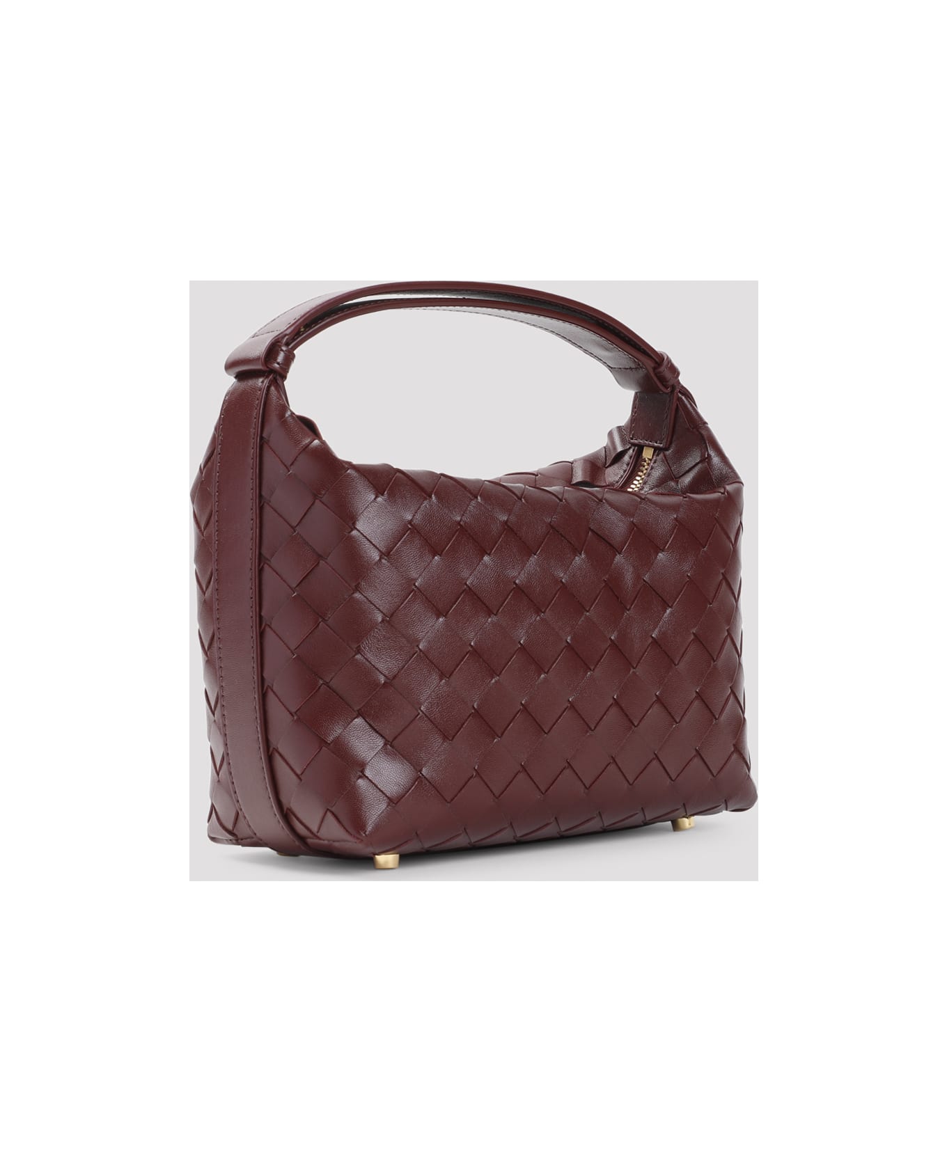 Bottega Veneta Mini Wallace Intreccio 15 Handbag - Barolo Gold