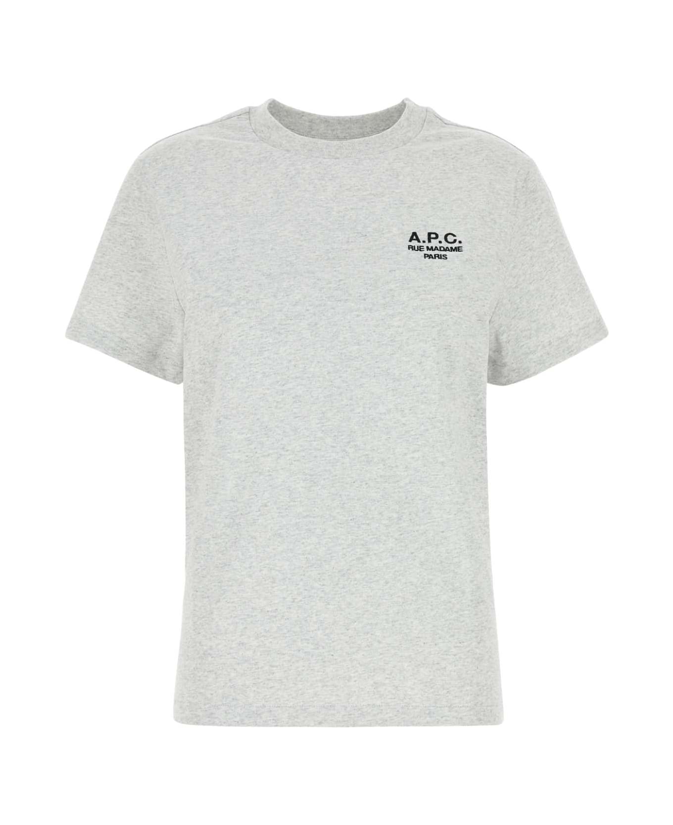 A.P.C. Light Grey Cotton T-shirt - GRISCHINENOIR