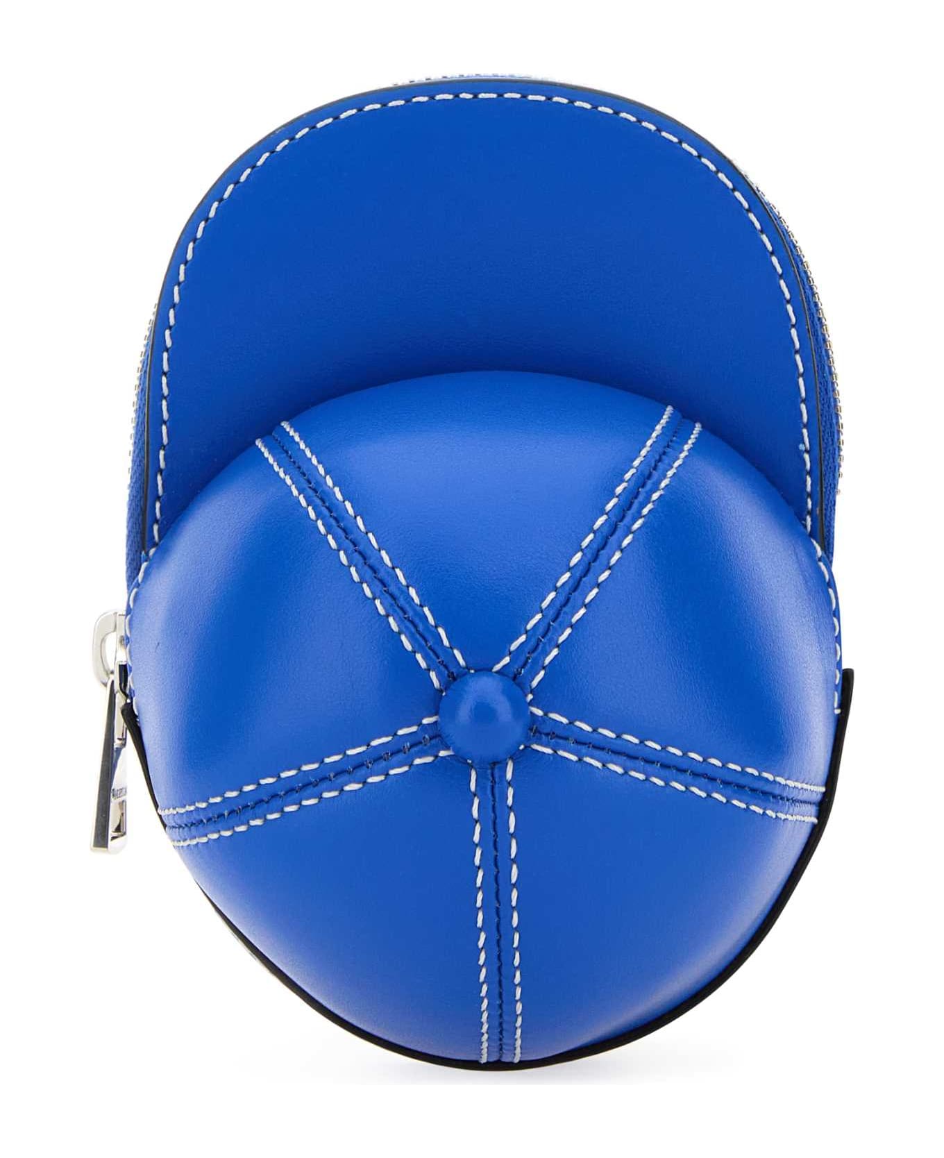 J.W. Anderson Blue Leather Mini Cap Crossbody Bag - Blue