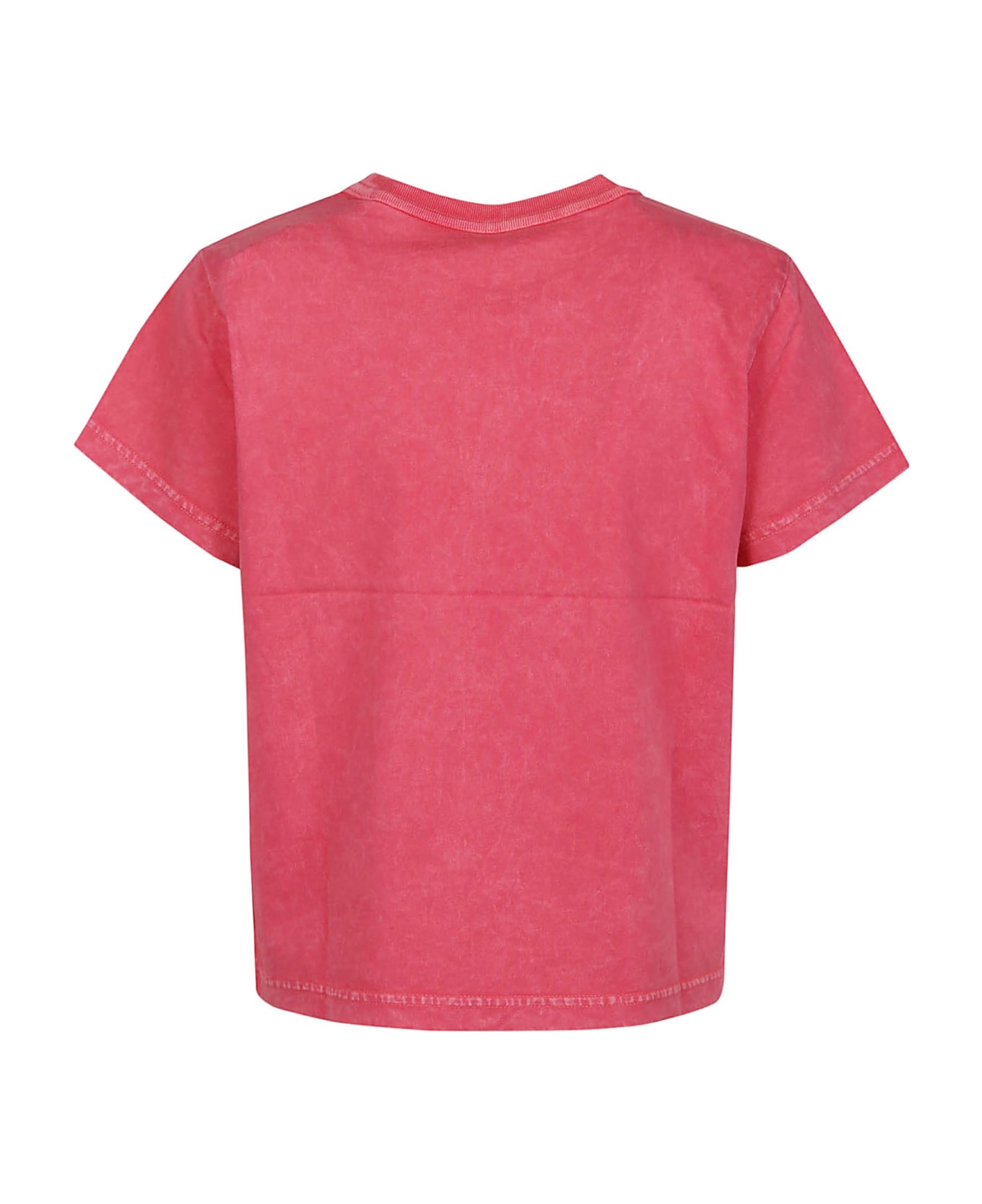 T by Alexander Wang Puff Logo Bound Neck Essential Shrunk T-shirt - A Soft Cherry