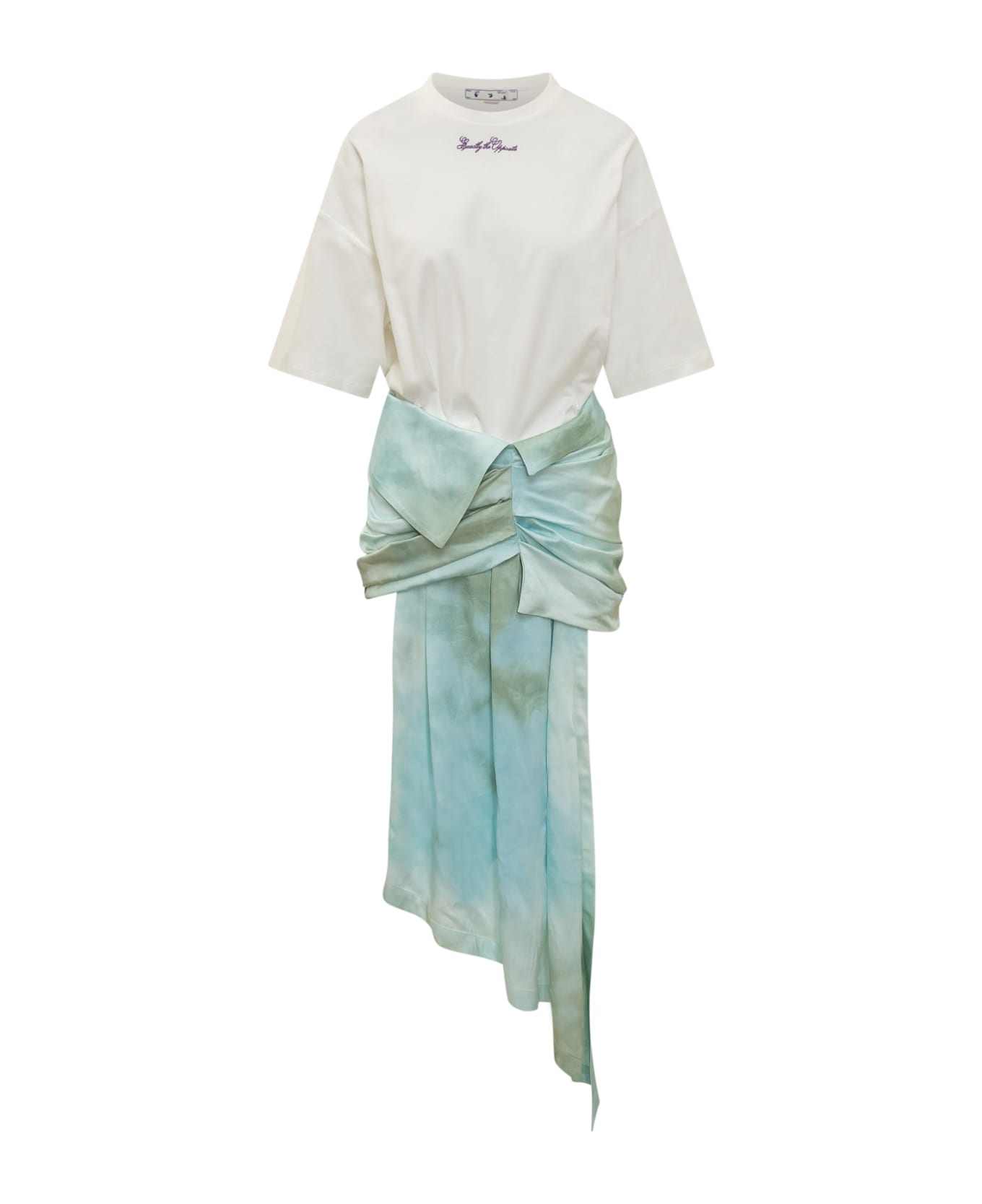 Off-White Bow Tie-dye Dress - White