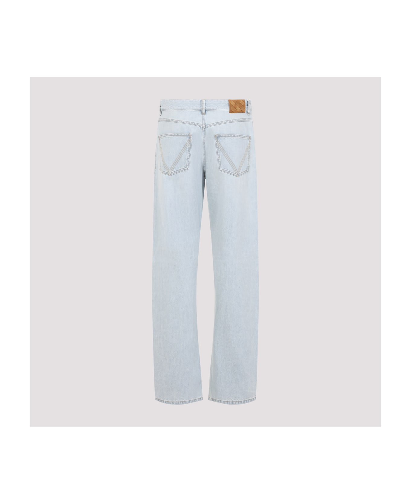 Bottega Veneta Straight Leg Denim Pants - Light Blue