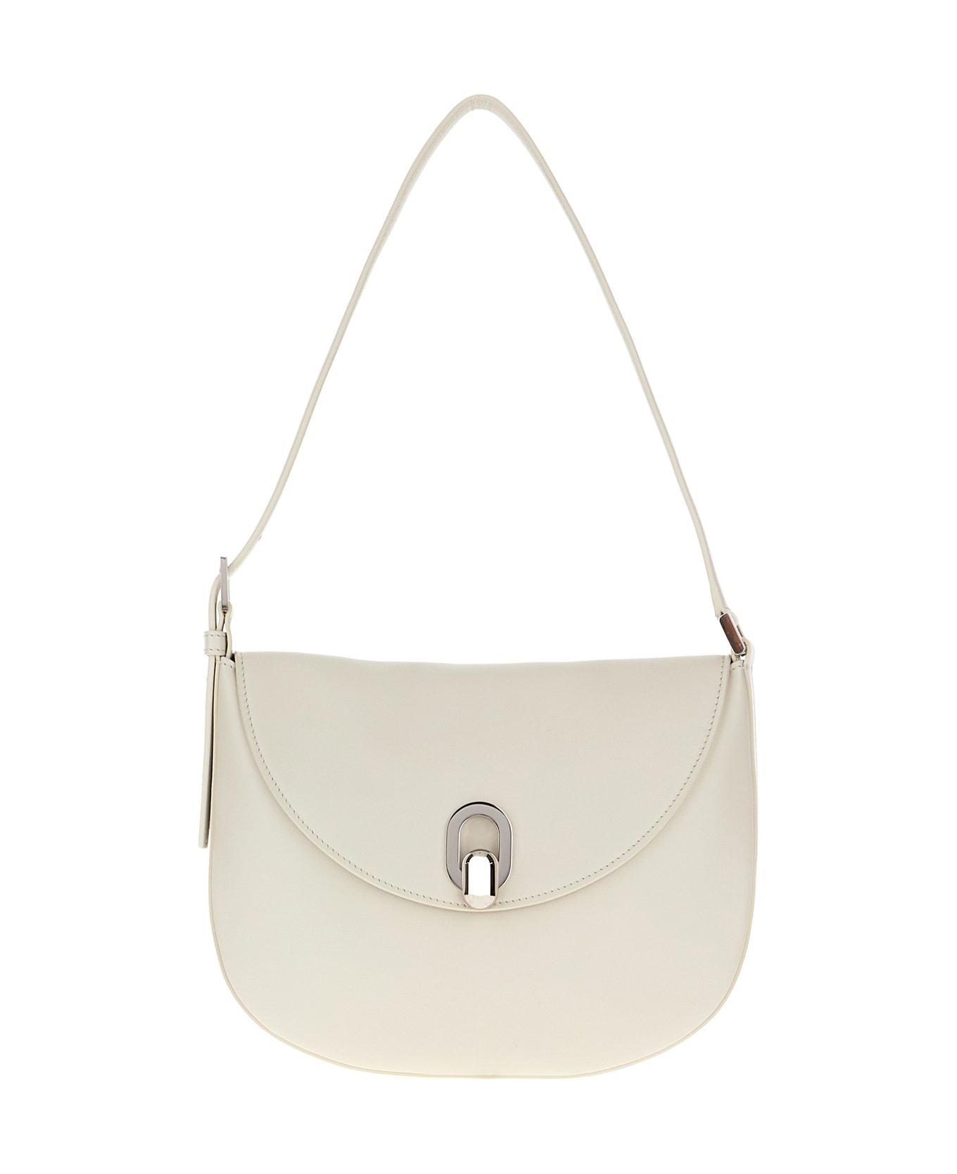 Savette Chalk Leather Brooklyn Shoulder Bag - IVORY