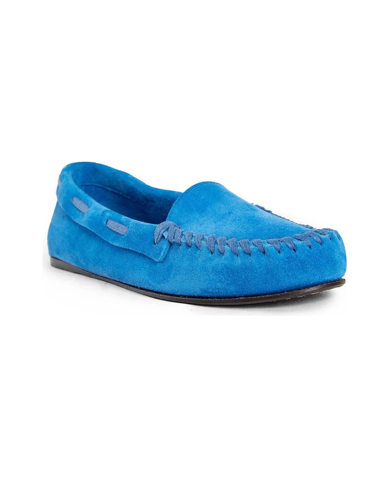 The Row Mabel Leather Loafers - Blue