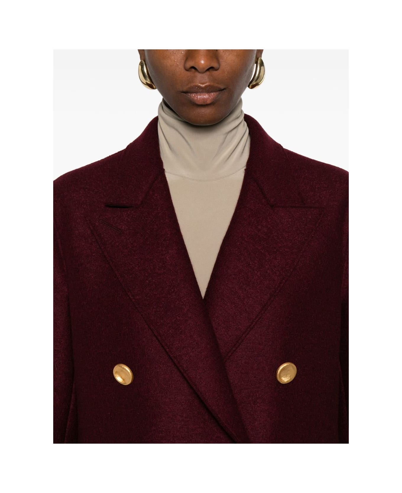 Harris Wharf London Wool Double-breasted Coat - Brown