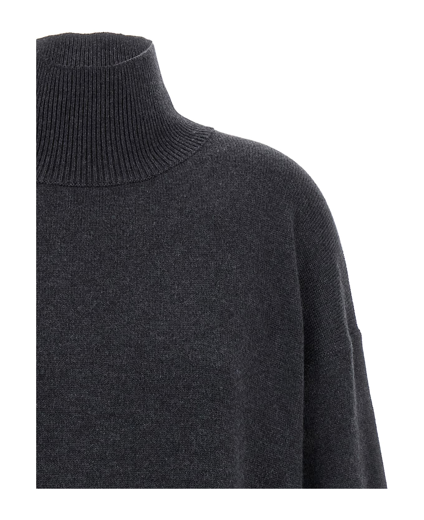 Brunello Cucinelli Sequin Sleeve Dress - Gray
