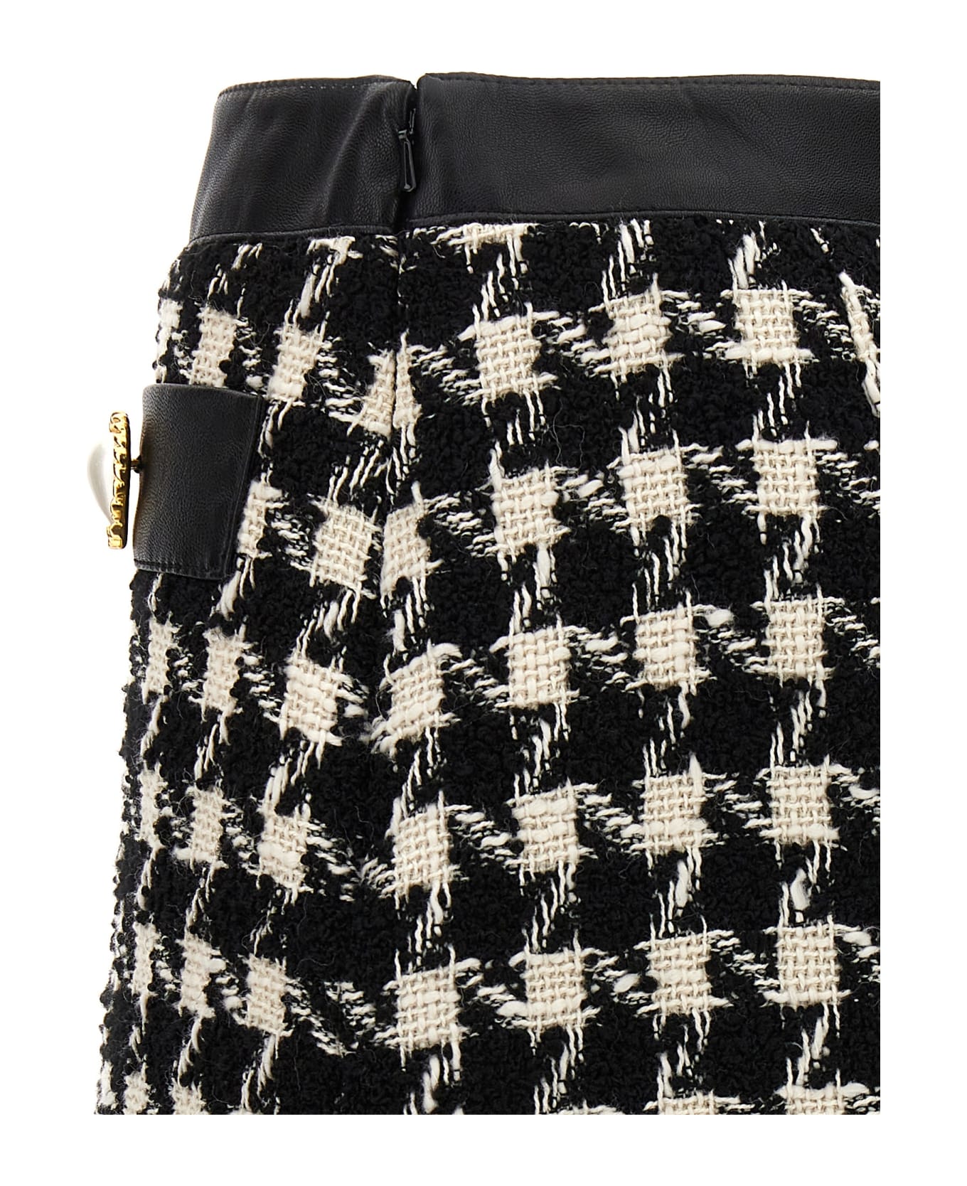 Moschino Houndstooth Skirt Moschino - WHITE/BLACK スカート