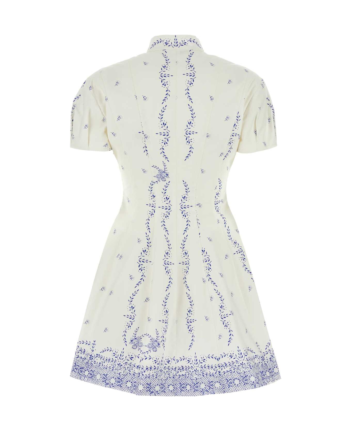 Philosophy di Lorenzo Serafini Printed Cotton Mini Dress - FANTASIABIANCO