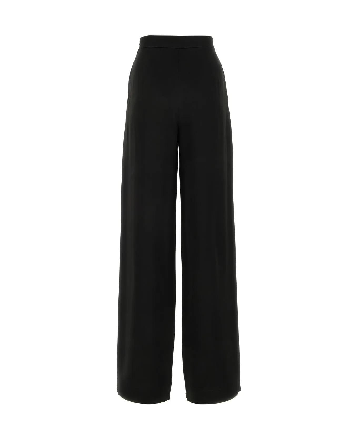 Max Mara Studio High-waisted Wide-leg Pants - Black