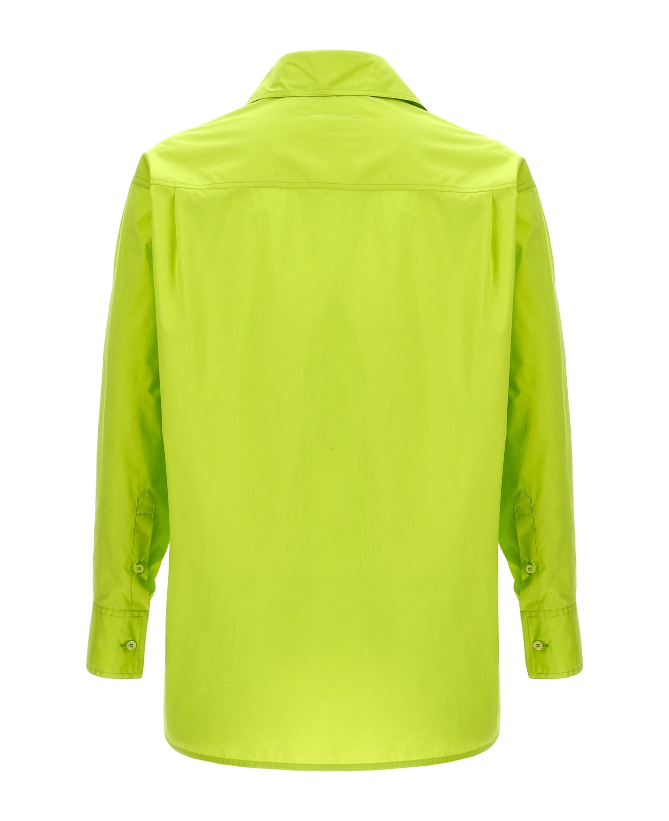 MM6 Maison Margiela 'numeric Signature' Poplin Shirt - Green シャツ