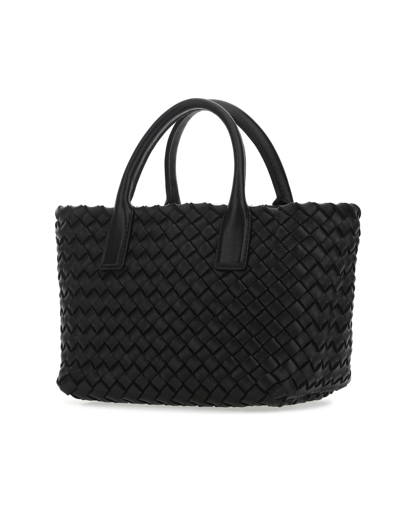 Bottega Veneta Black Leather Mini Cabat Handbag - 8425