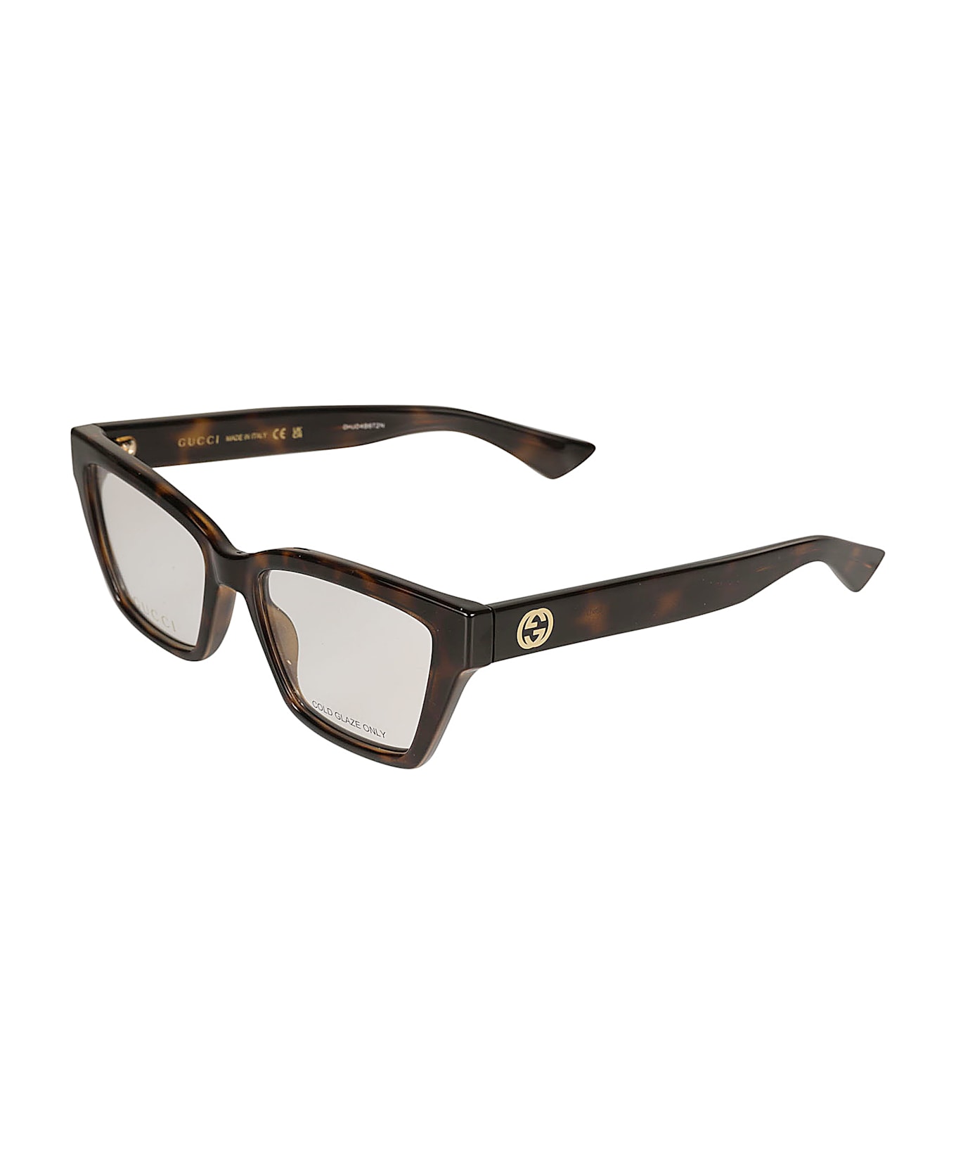 Gucci Eyewear Rectangle Logo Lens Frame - HAVANA-HAVANA-TRANSPARENT