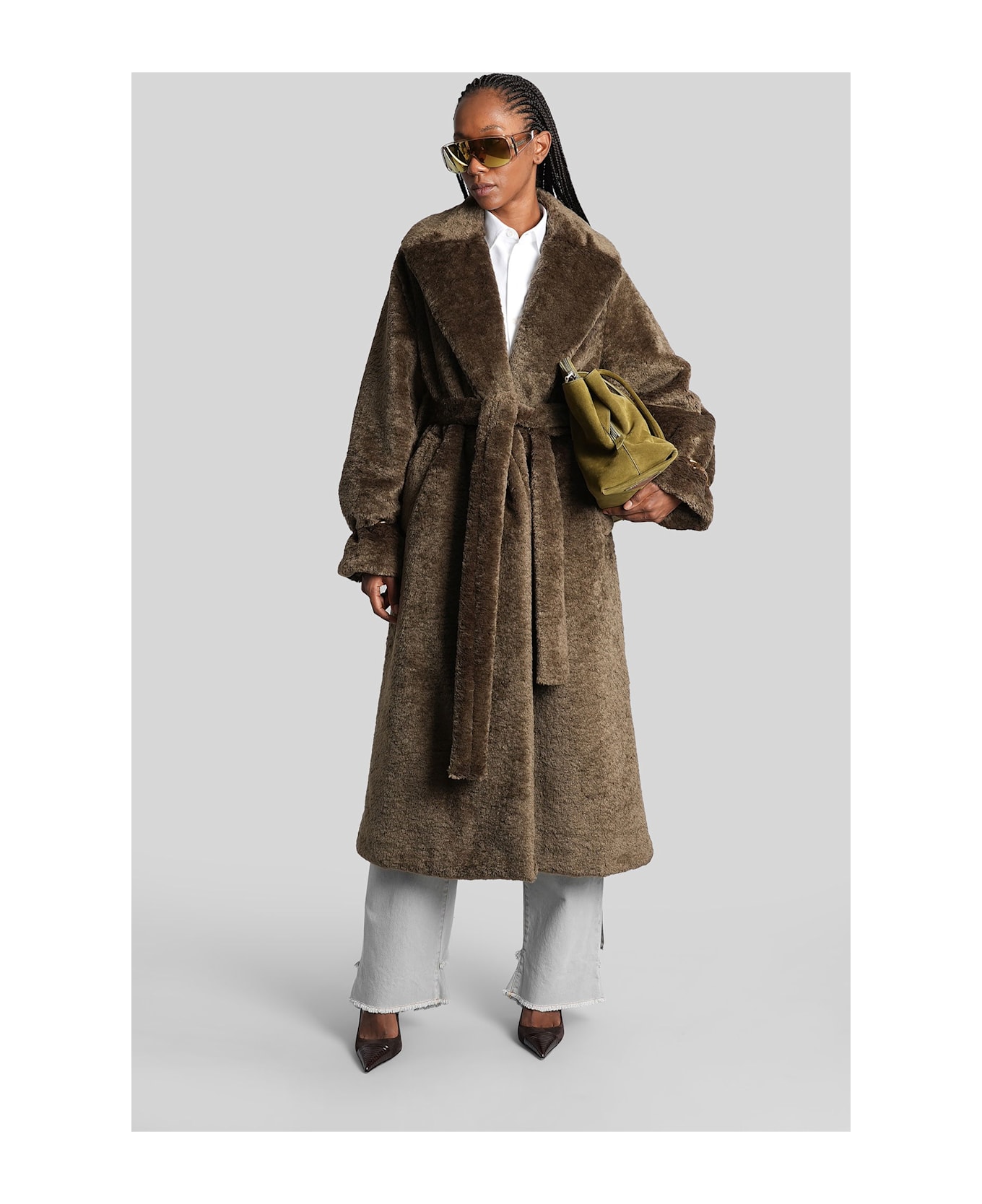 DARKPARK Coat In Green Polyester - green