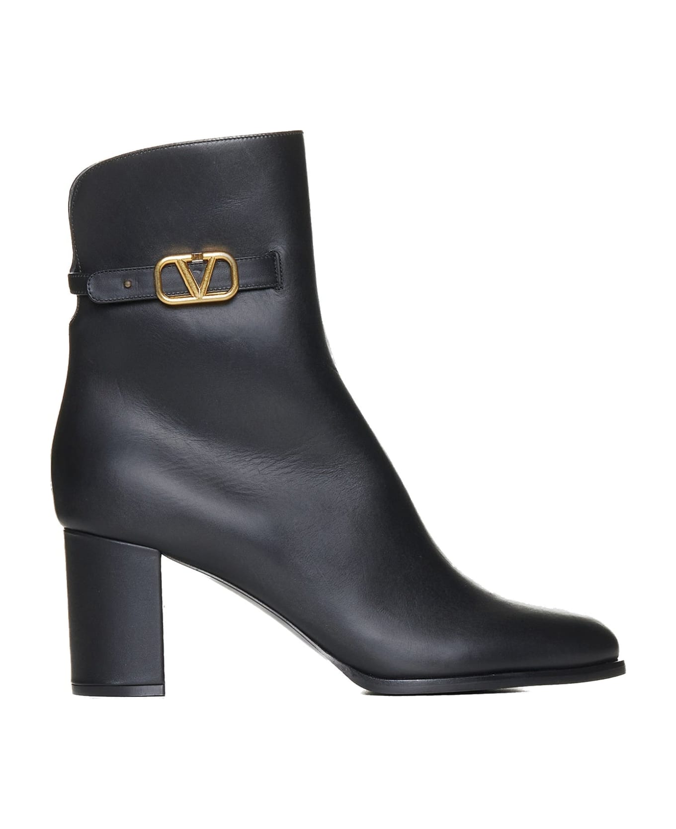 Valentino Garavani Garavani Vlogo Signature Leather Boots - Black ブーツ