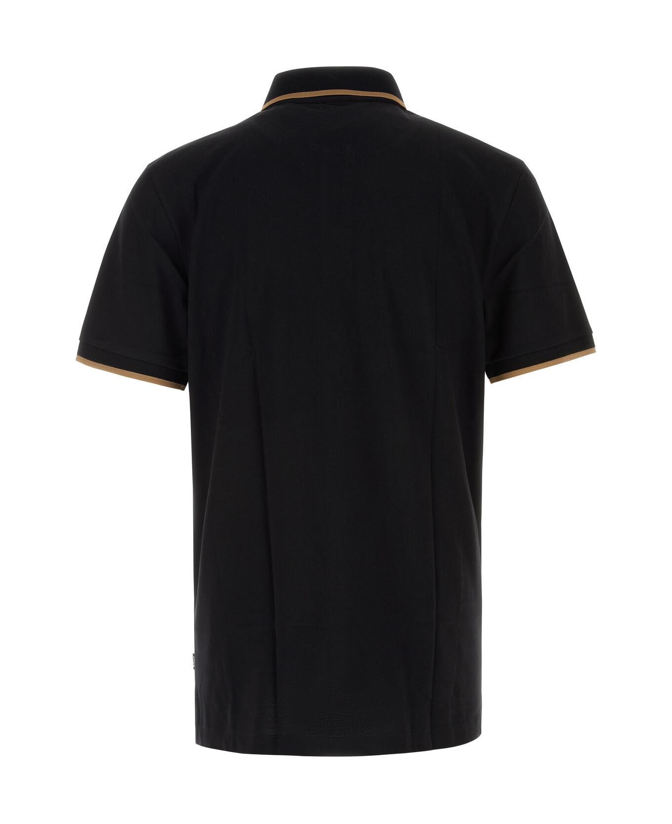 Hugo Boss Black Piquet Polo Shirt - BLACK