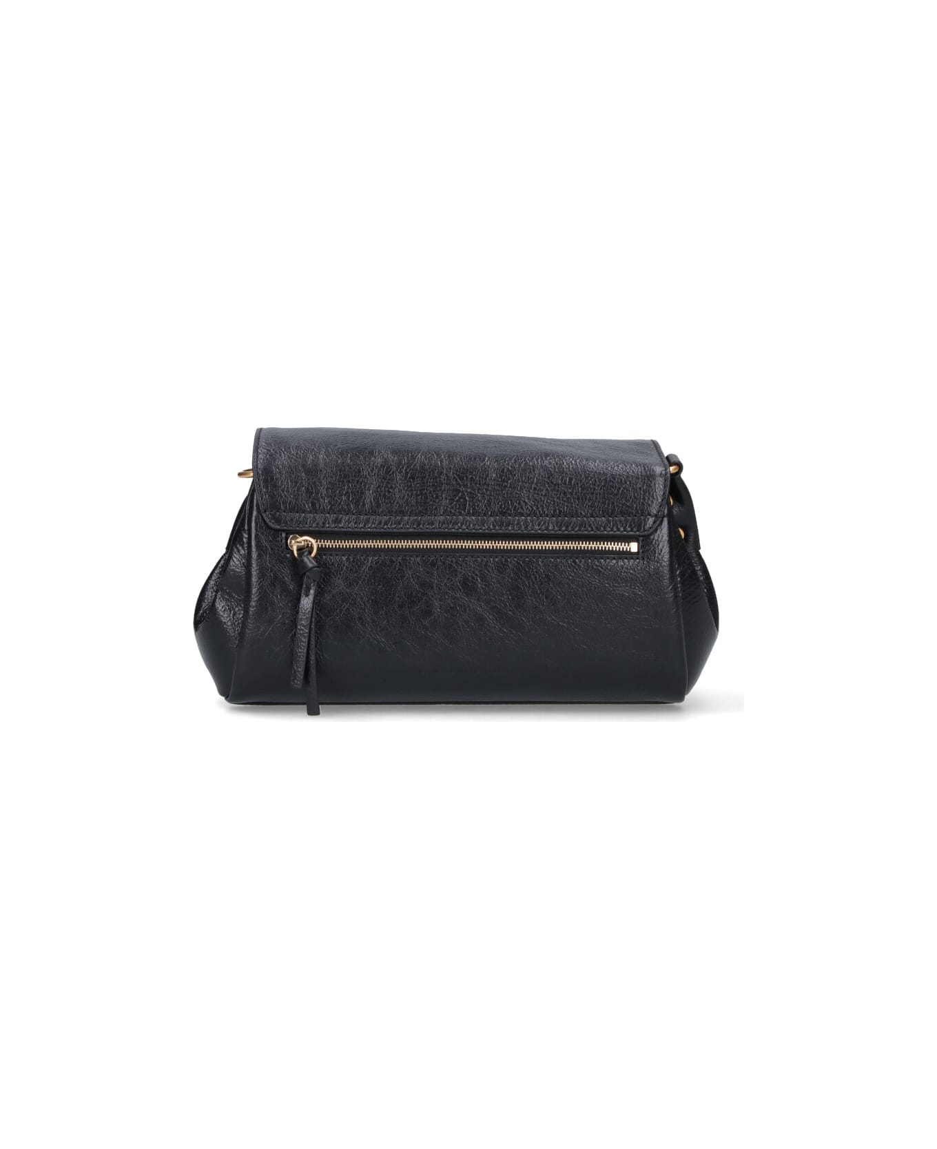 Dries Van Noten Leather Shoulder Bag - Black  