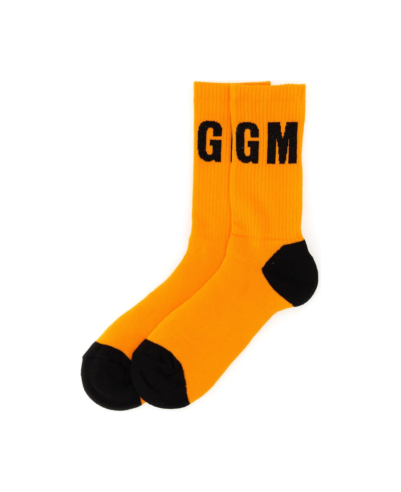 MSGM Socks With Logo - ORANGE