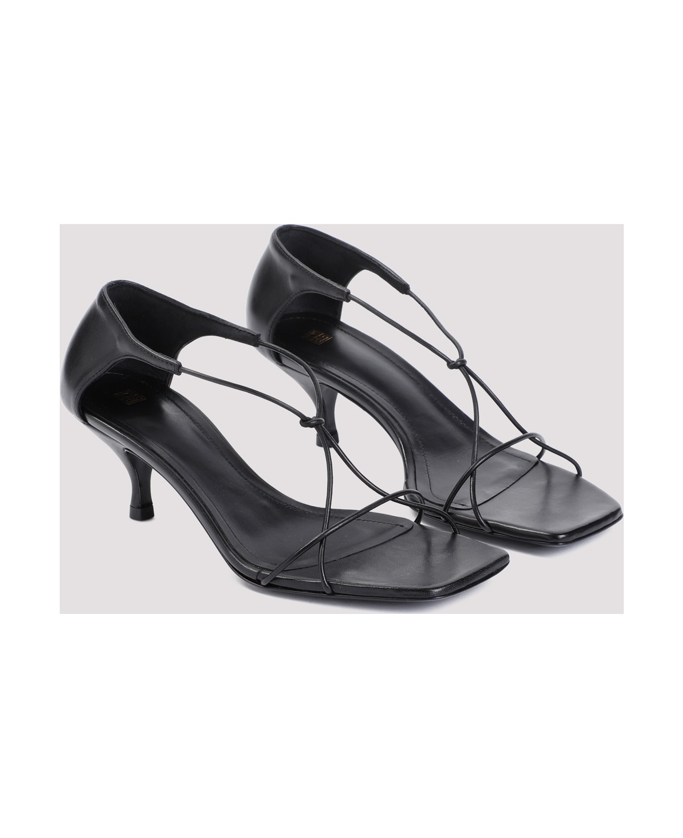 Totême Leather Knot Sandal - Black サンダル