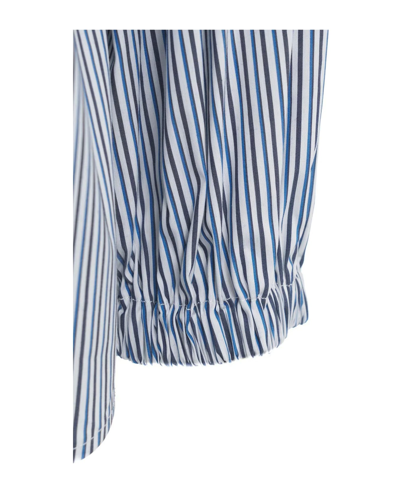SEMICOUTURE Striped Cotton Shirt - Blue