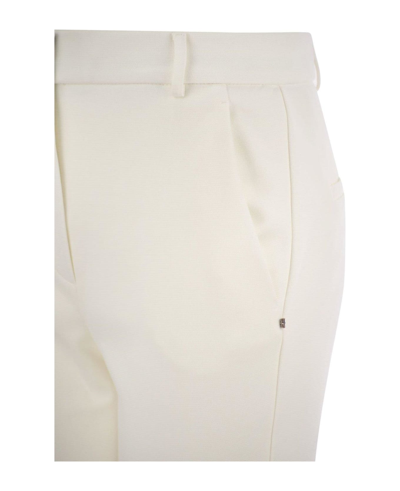 SportMax Pontida Straight Leg Trousers - WHITE