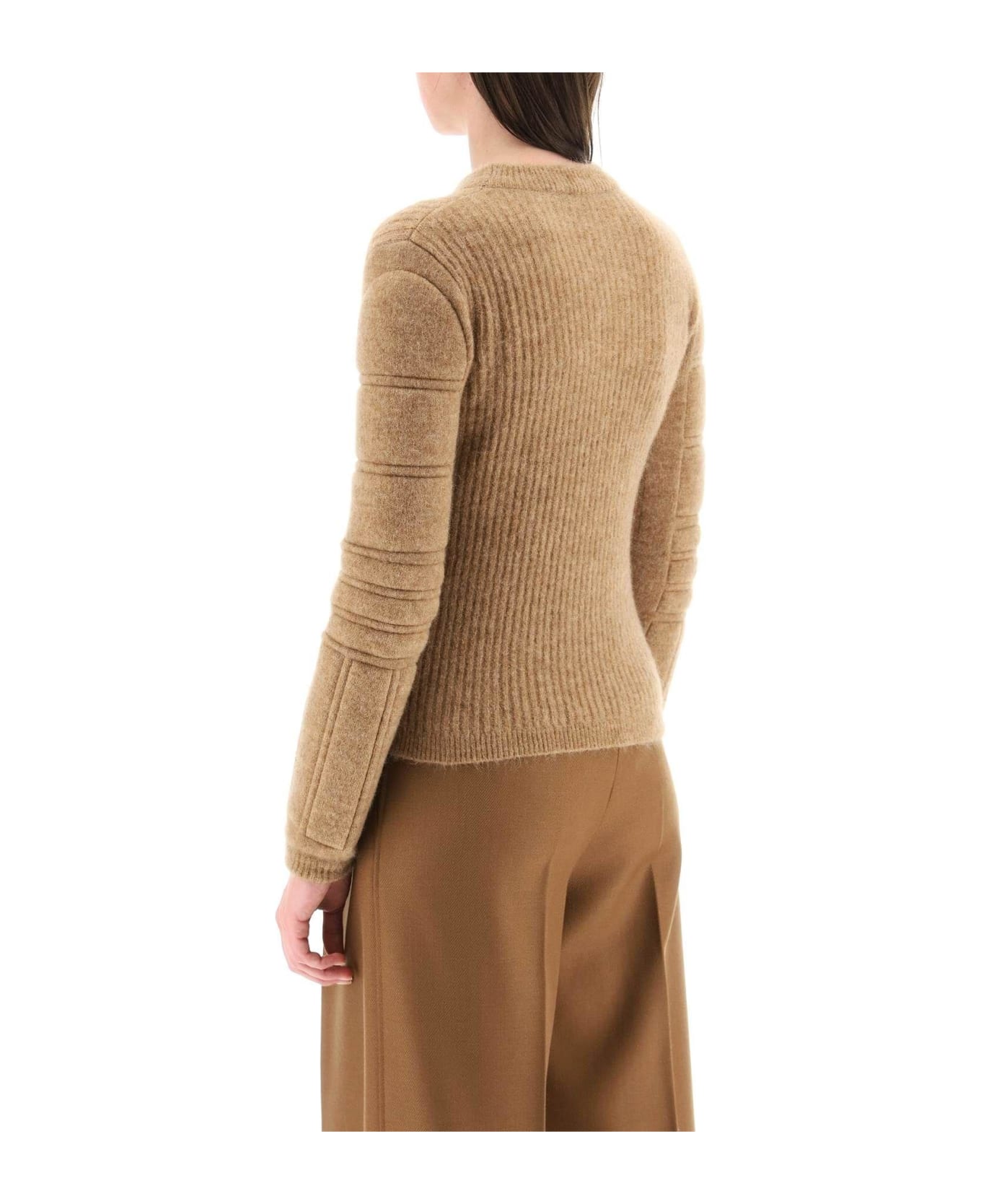 Max Mara 'smirne' Sweater In Wool And Mohair - BEIGE ニットウェア
