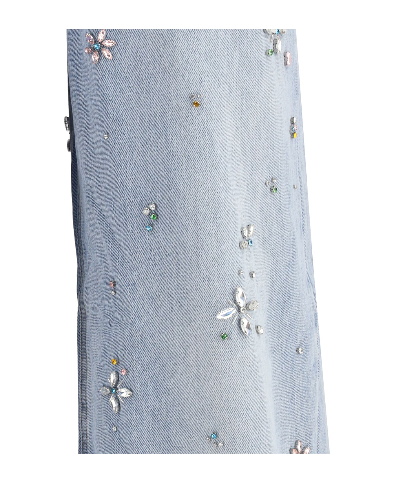 self-portrait Wide Leg Jeans - BLUE