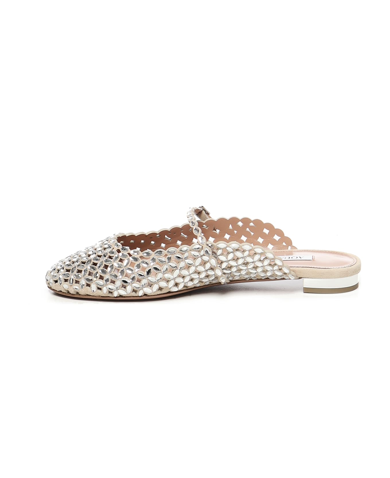 Aquazzura Crystal Sea Sandal - Nude