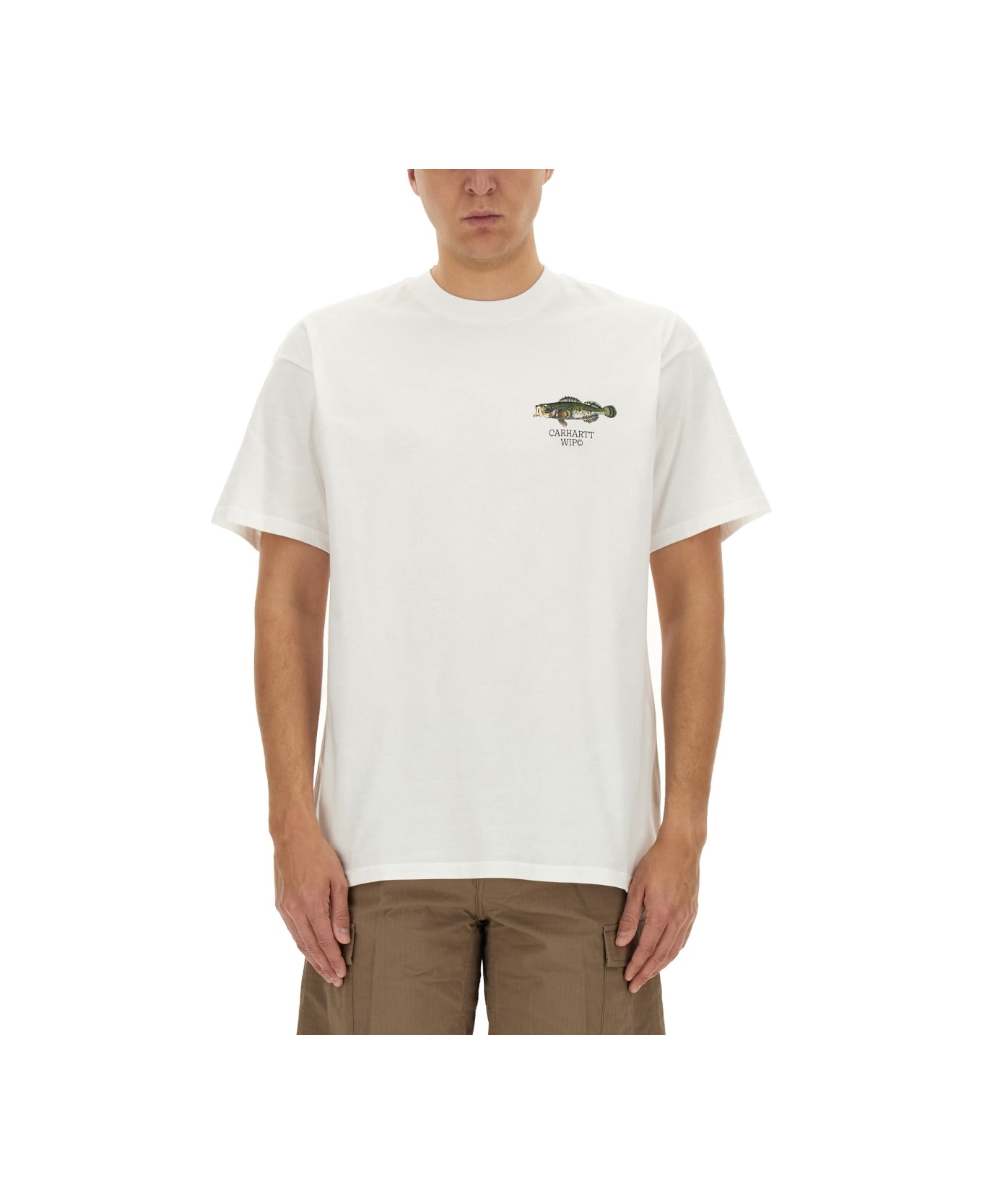 Carhartt WIP T-shirt 'fish' - White シャツ