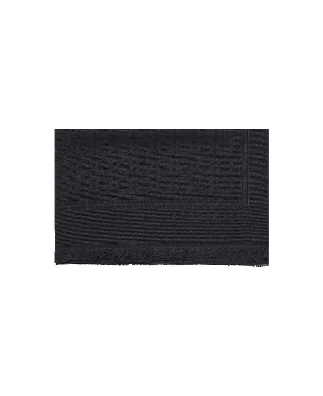 Ferragamo Gancini Square Stole - Black