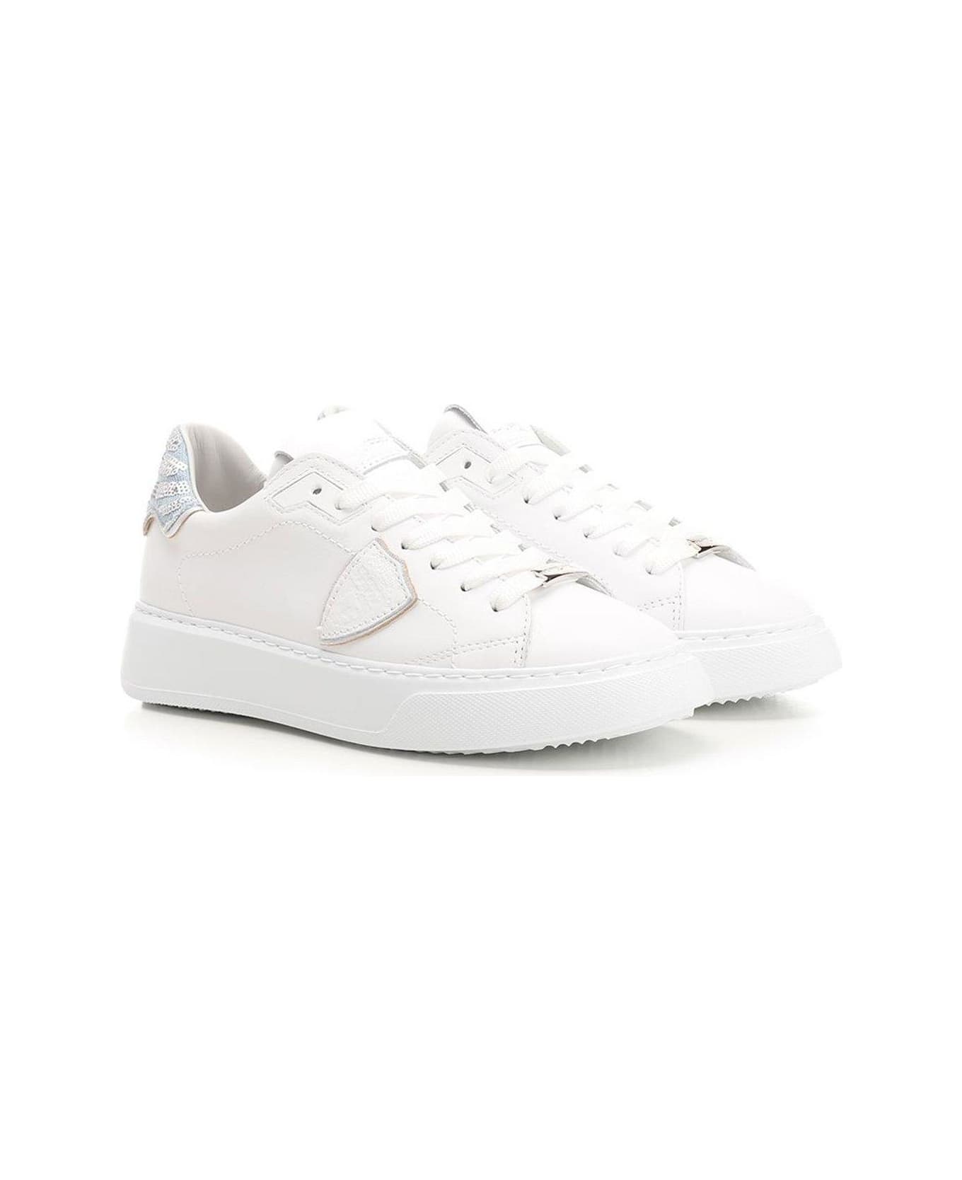 Philippe Model Temple Low-top Sneakers - WHITE, silver