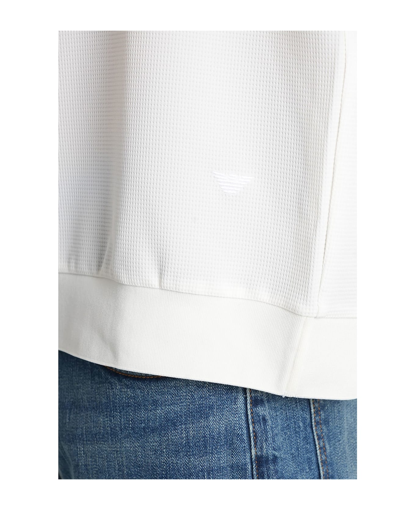 Emporio Armani Sweatshirt In White Polyester - white