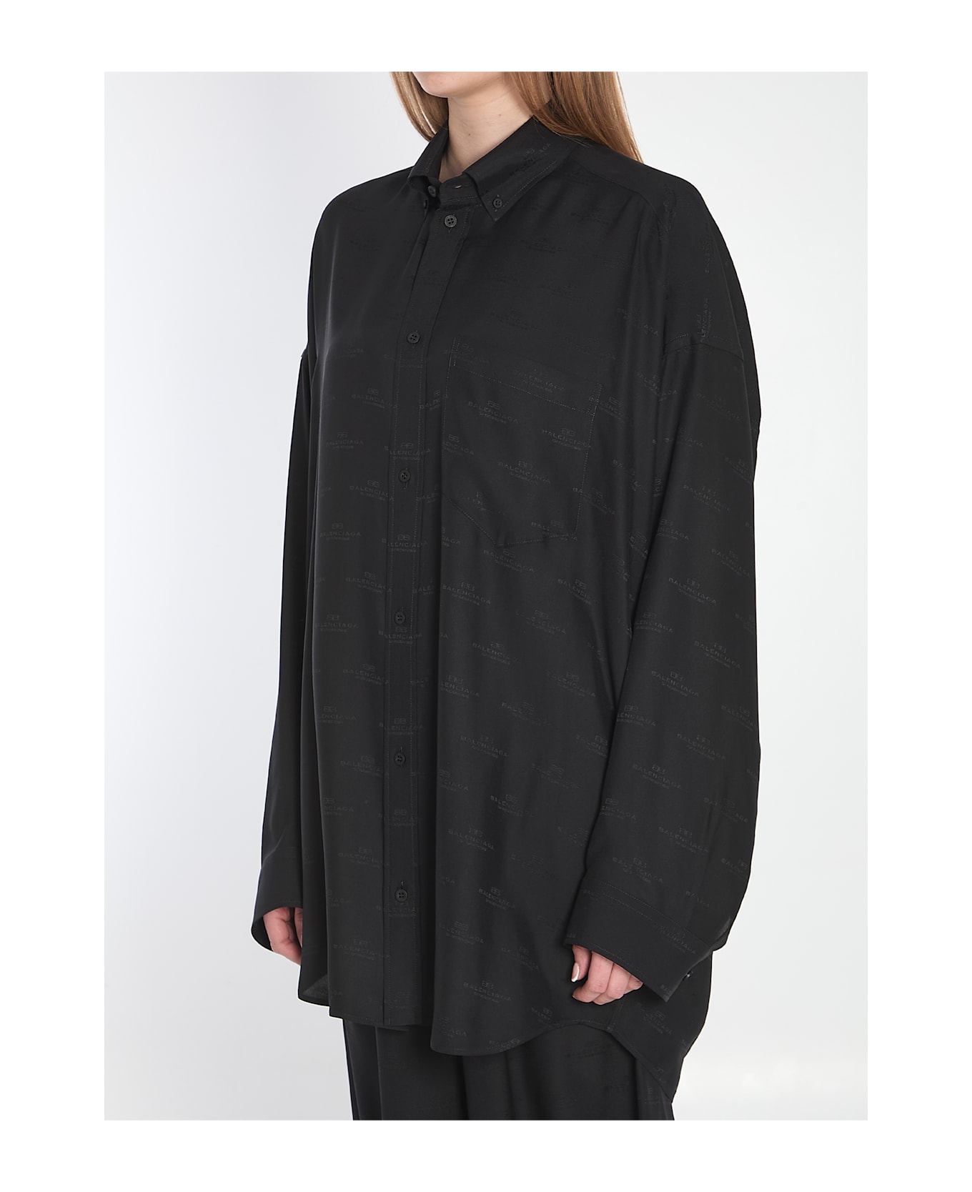 Balenciaga Cocoon Shirt - BLACK