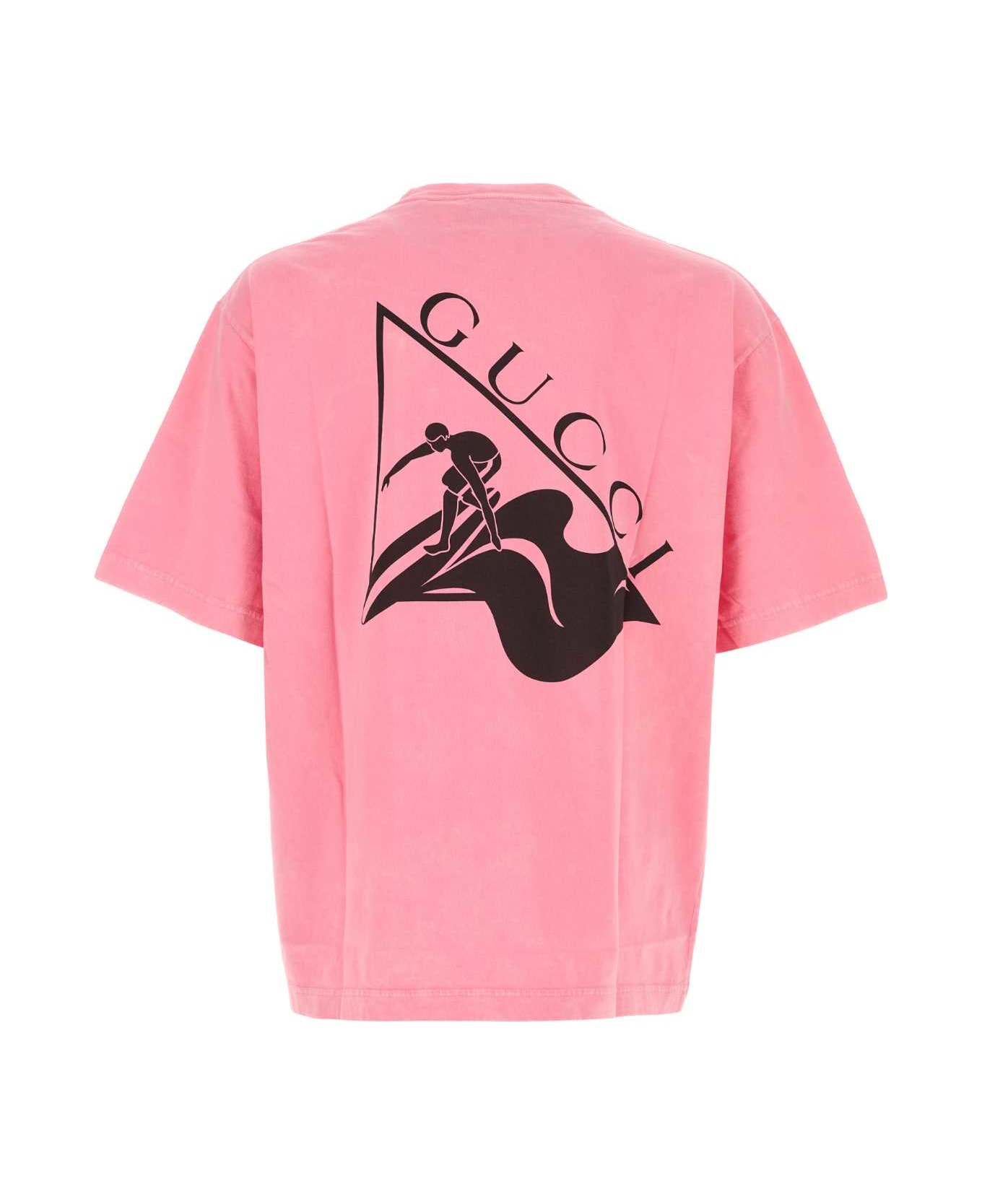 Gucci Pink Cotton T-shirt - PINK