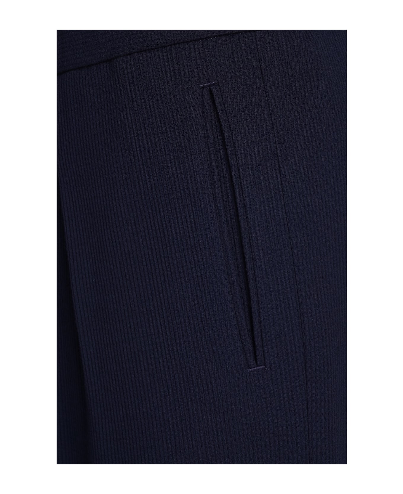 Giorgio Armani Elastic Waist Knit Trousers - blue