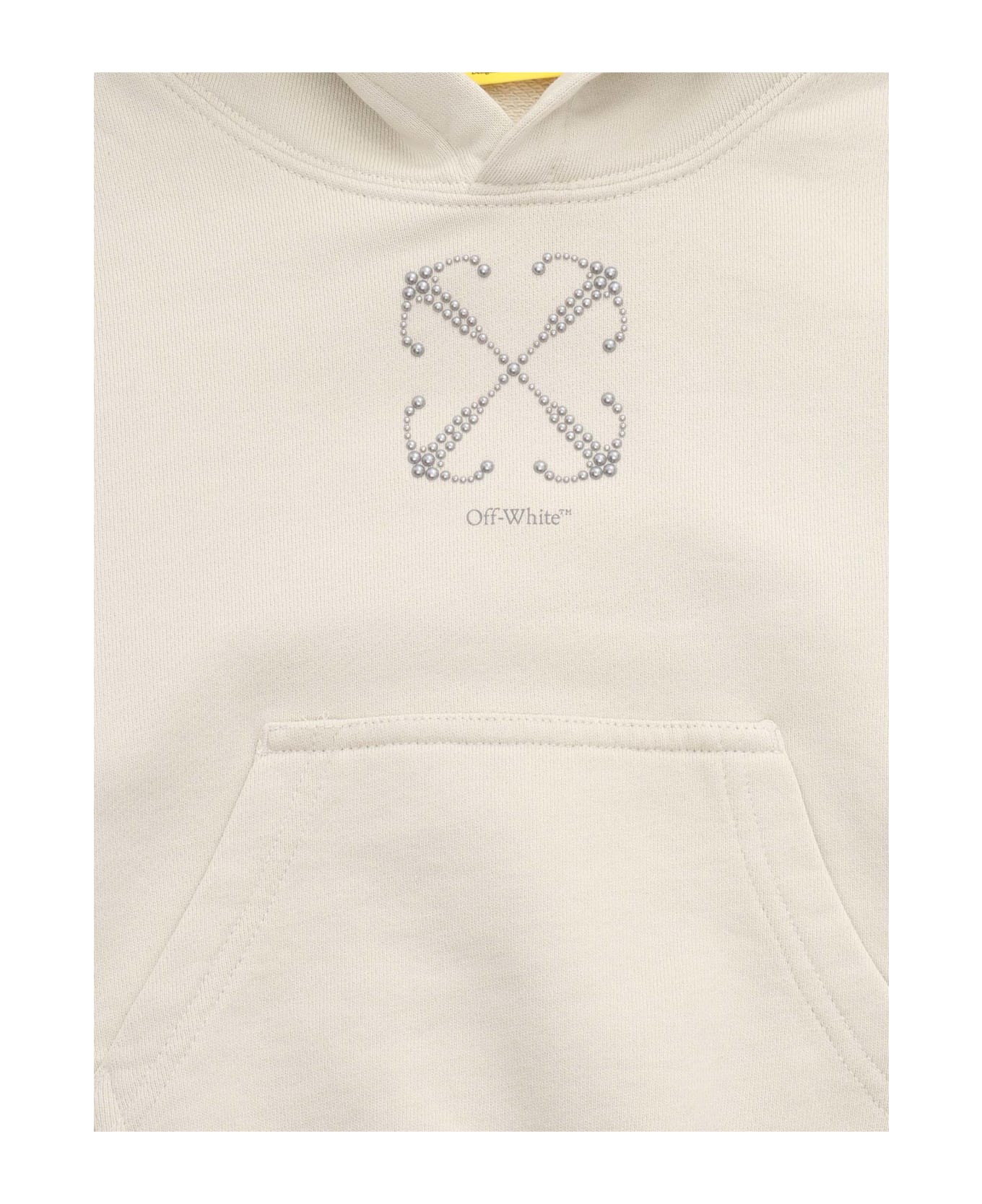 Off-White Cargo Hoodie Crop Light Grey - Silver - BEIGE