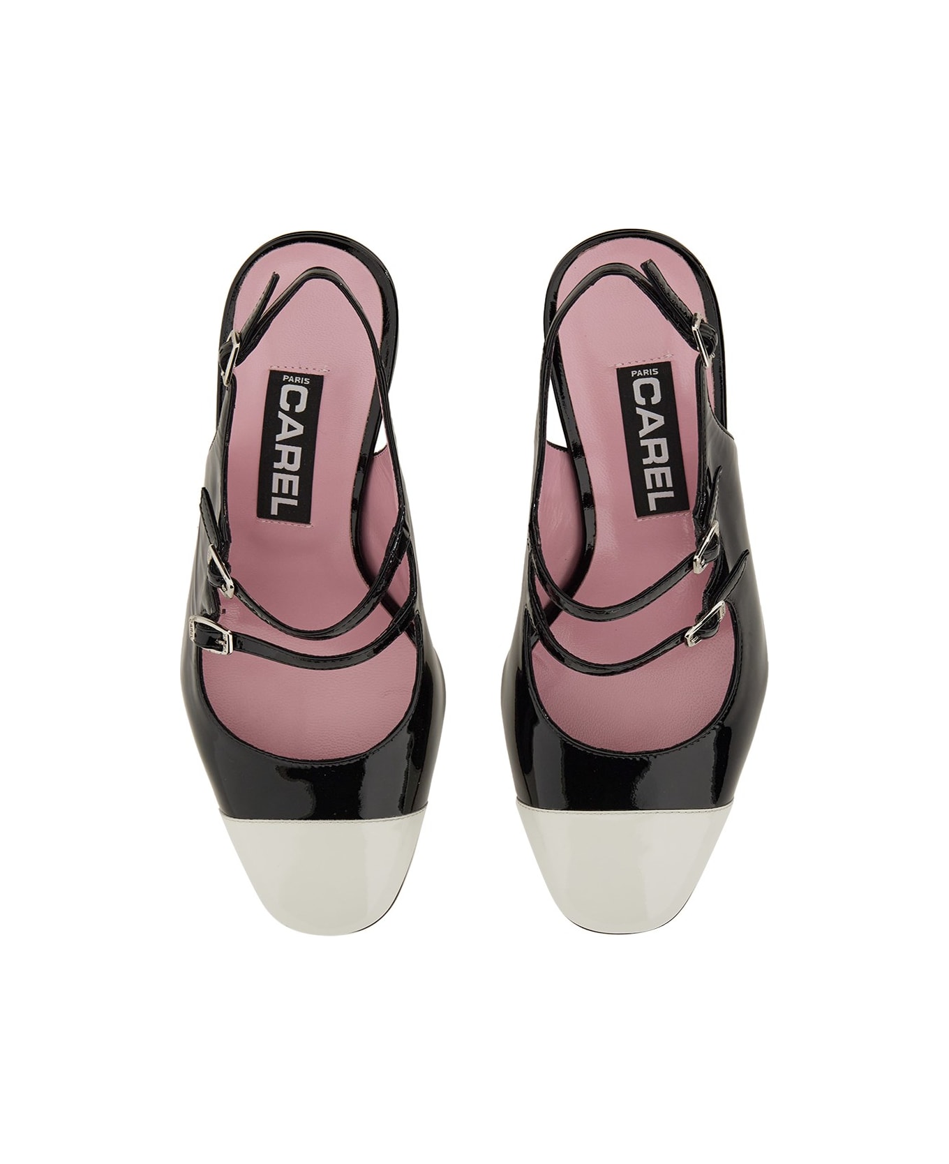 Carel Pump Papaya - Vernis Noir/ivoire