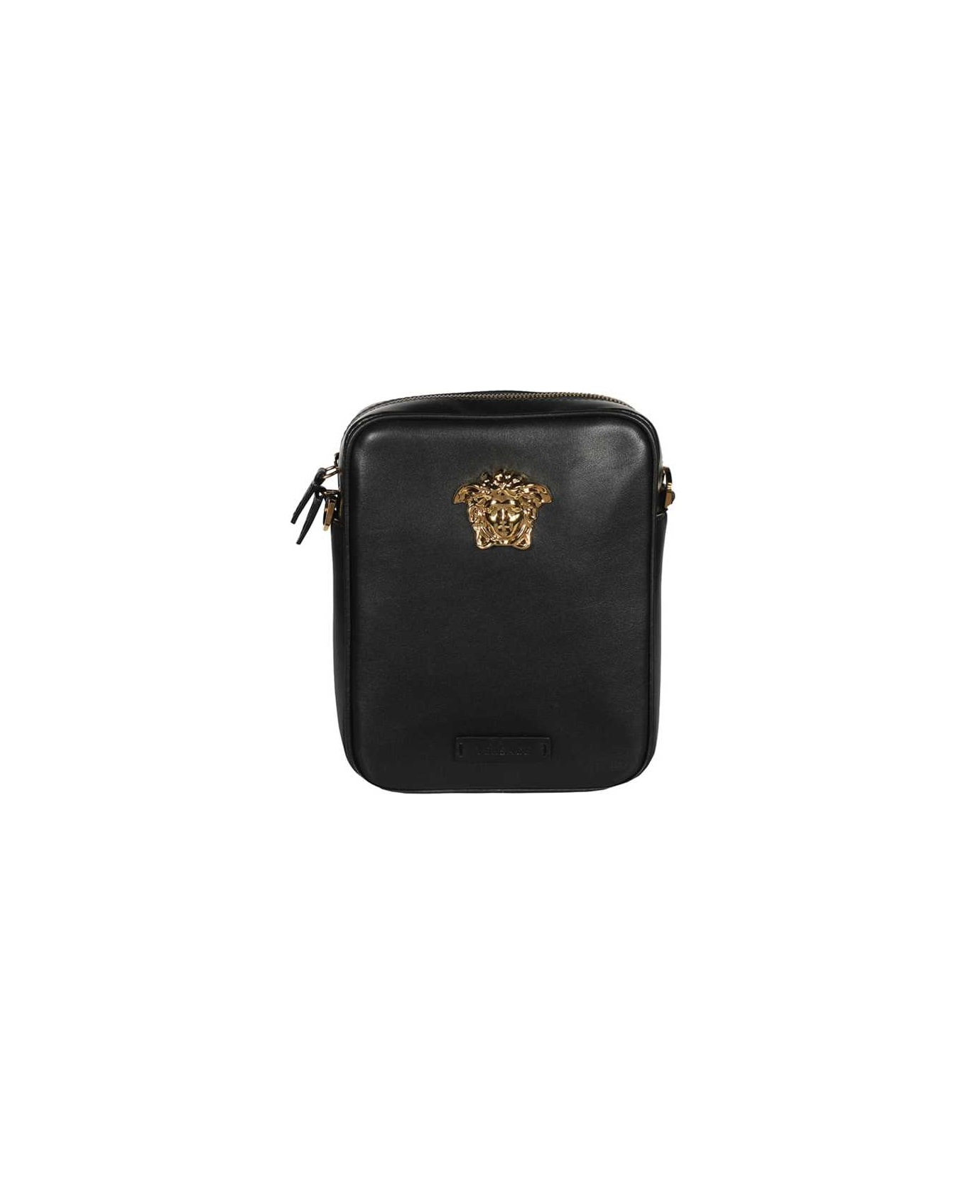 Versace Leather Messenger Bag - black ショルダーバッグ